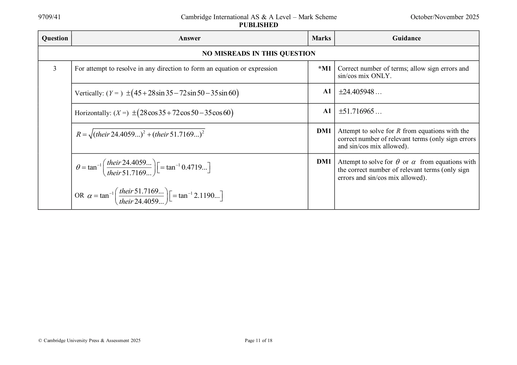 Mark scheme, page 11 of 18