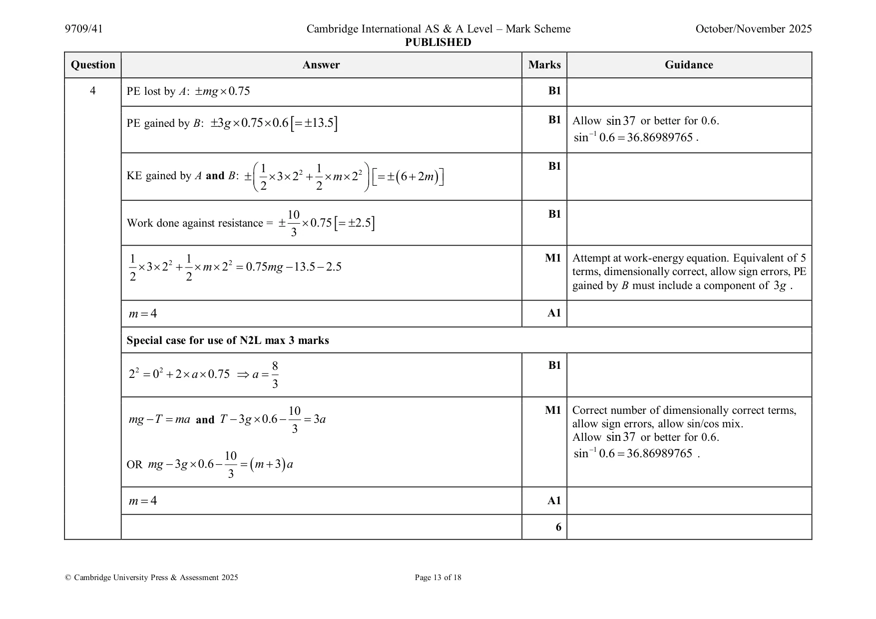 Mark scheme, page 13 of 18