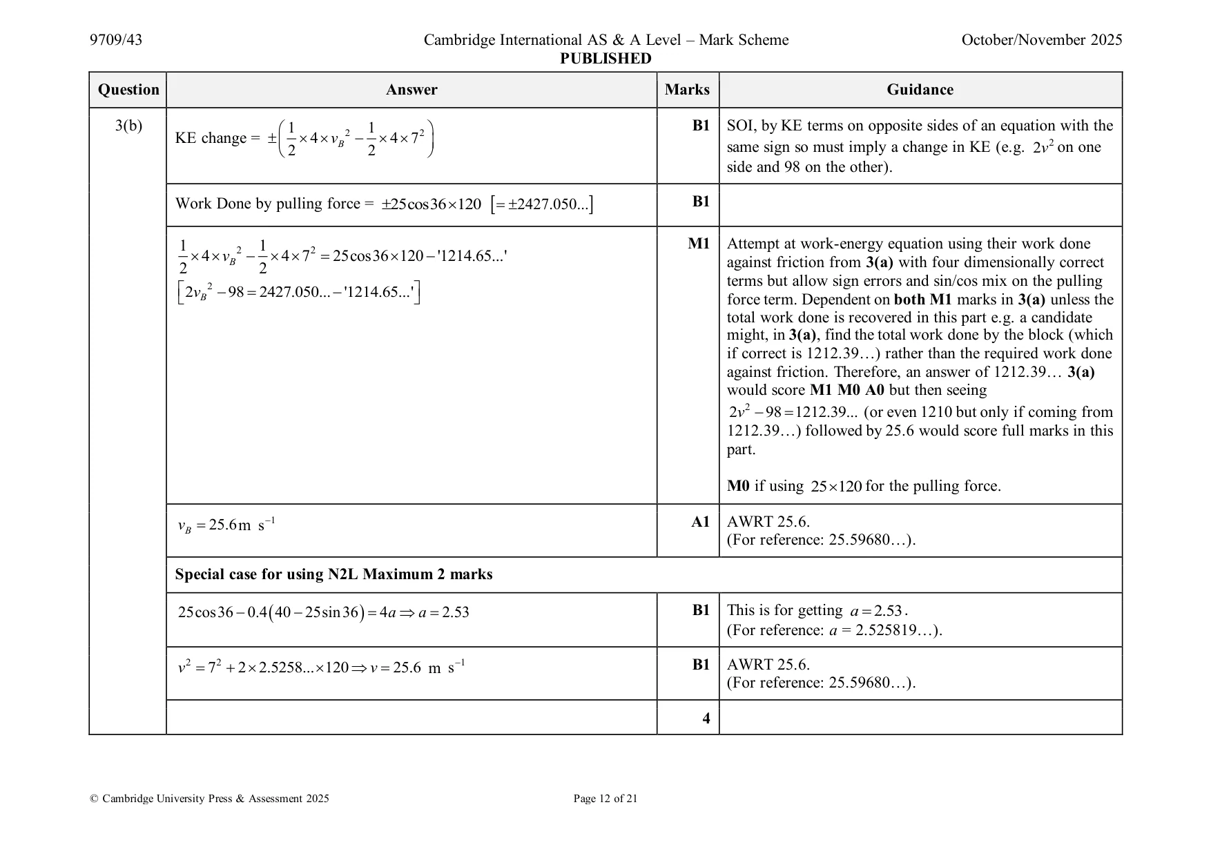 Mark scheme, page 12 of 21