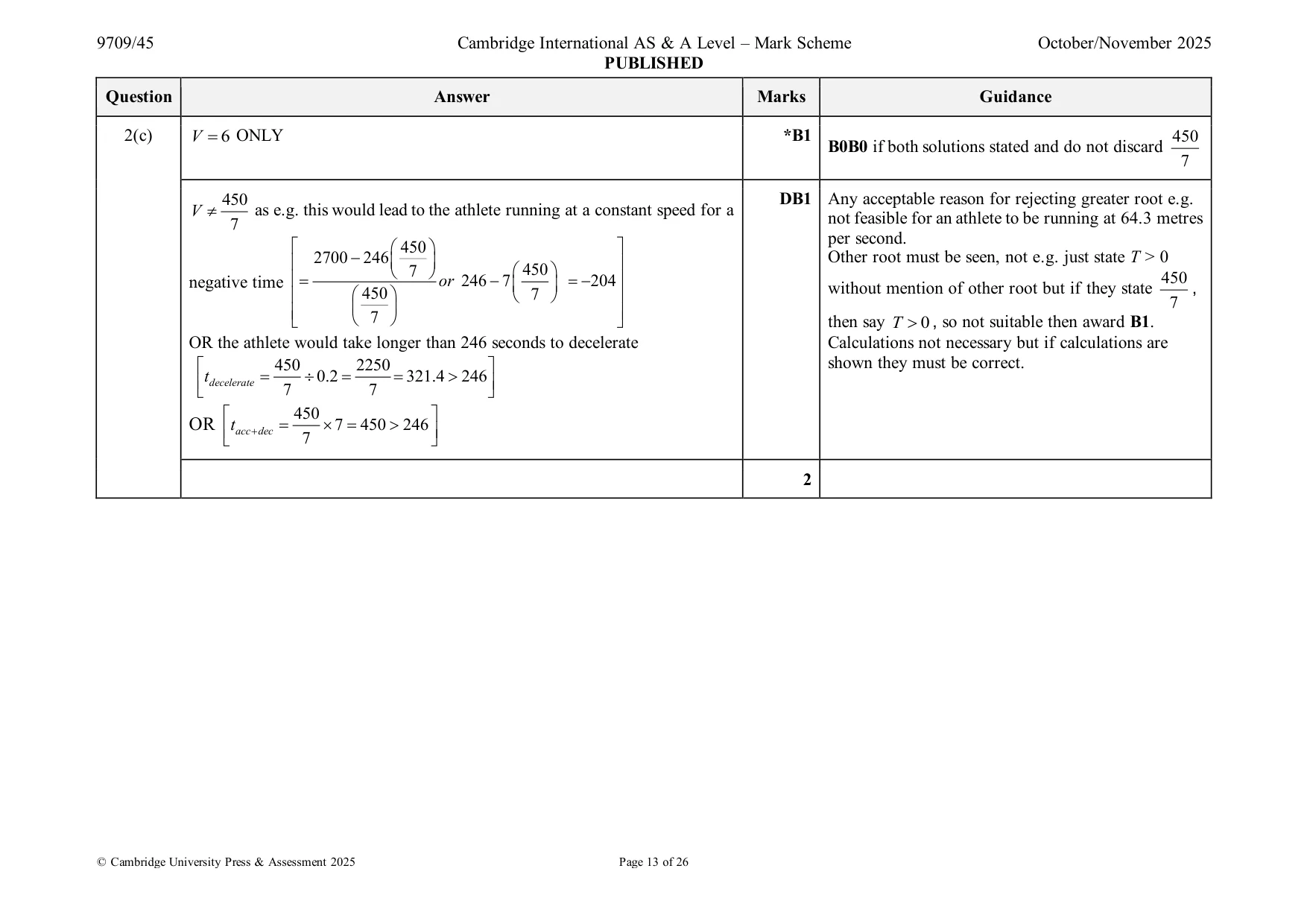 Mark scheme, page 13 of 26