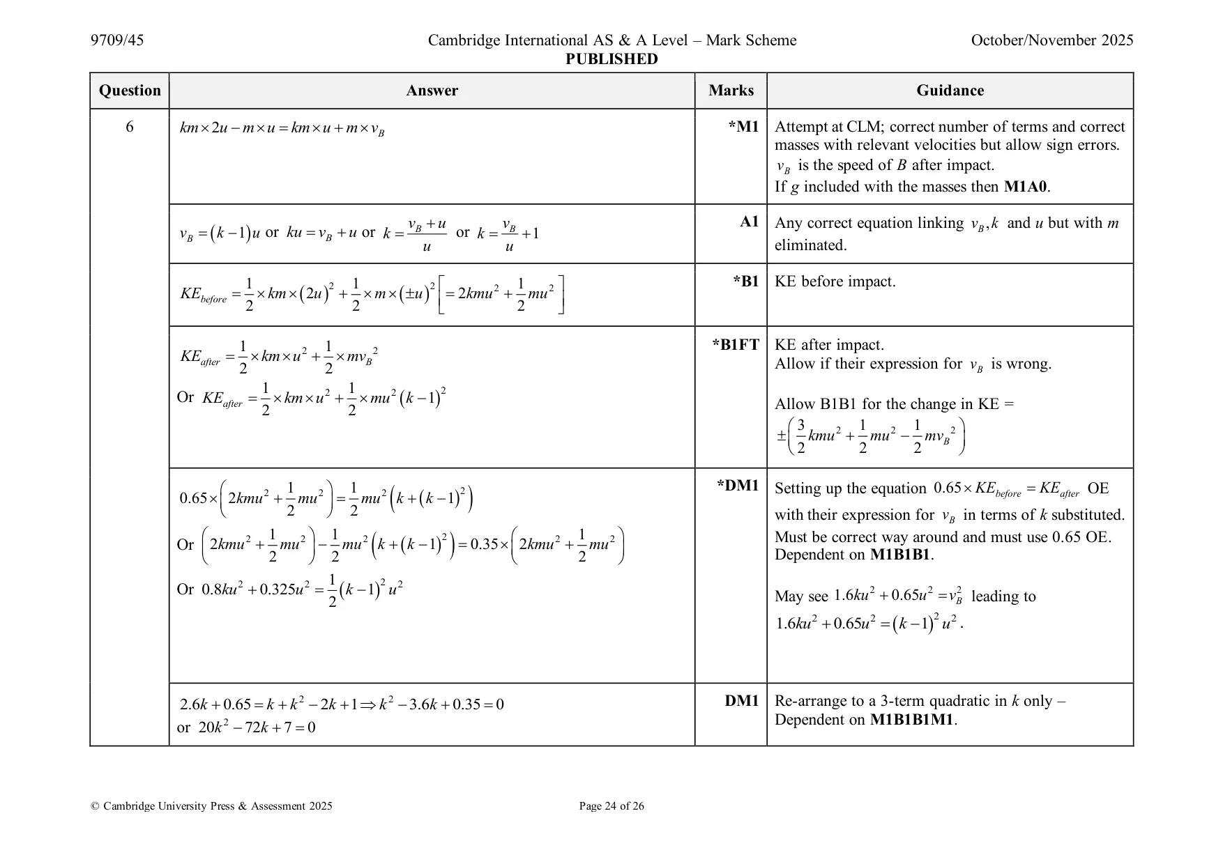 Mark scheme, page 24 of 26