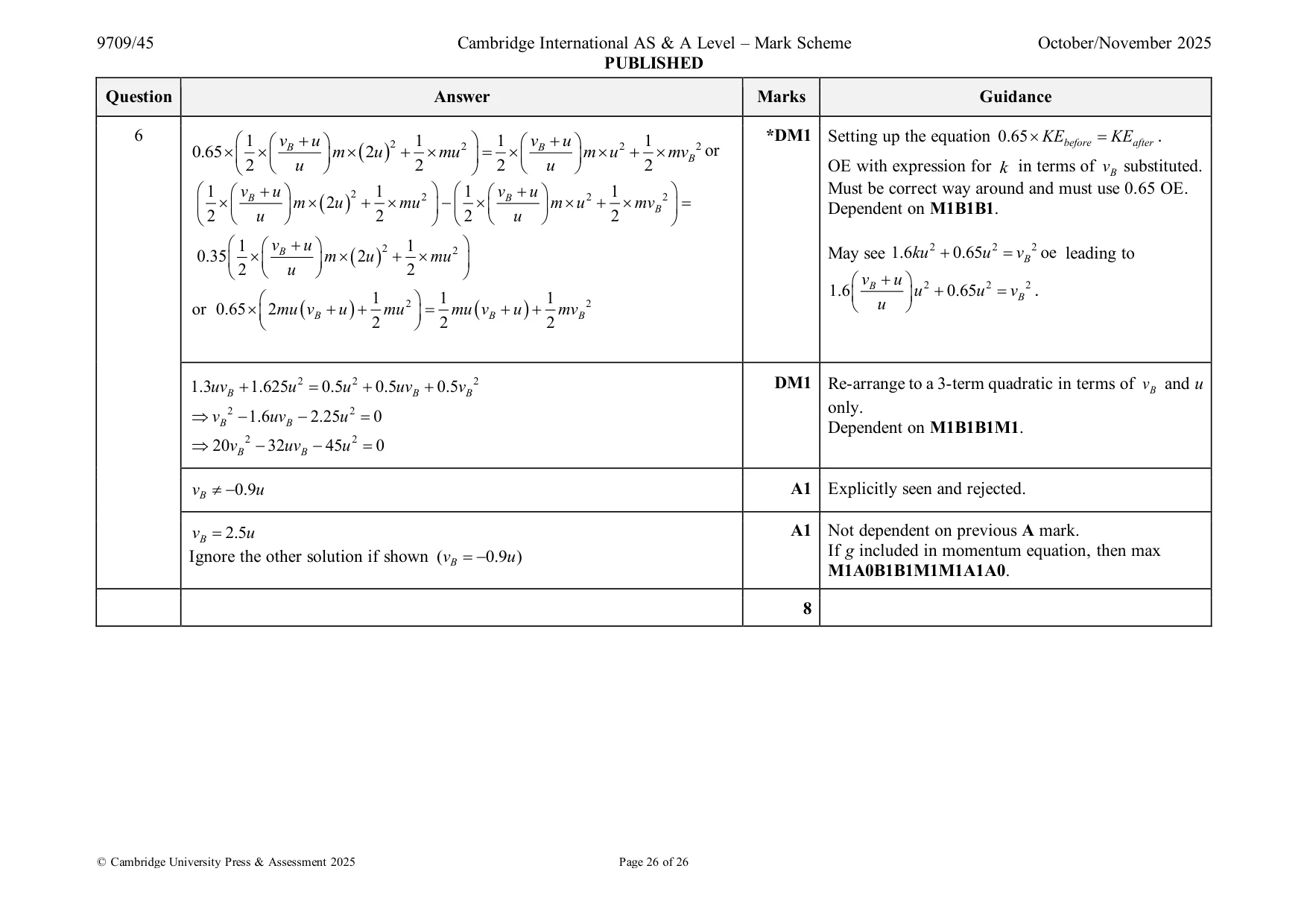 Mark scheme, page 26 of 26