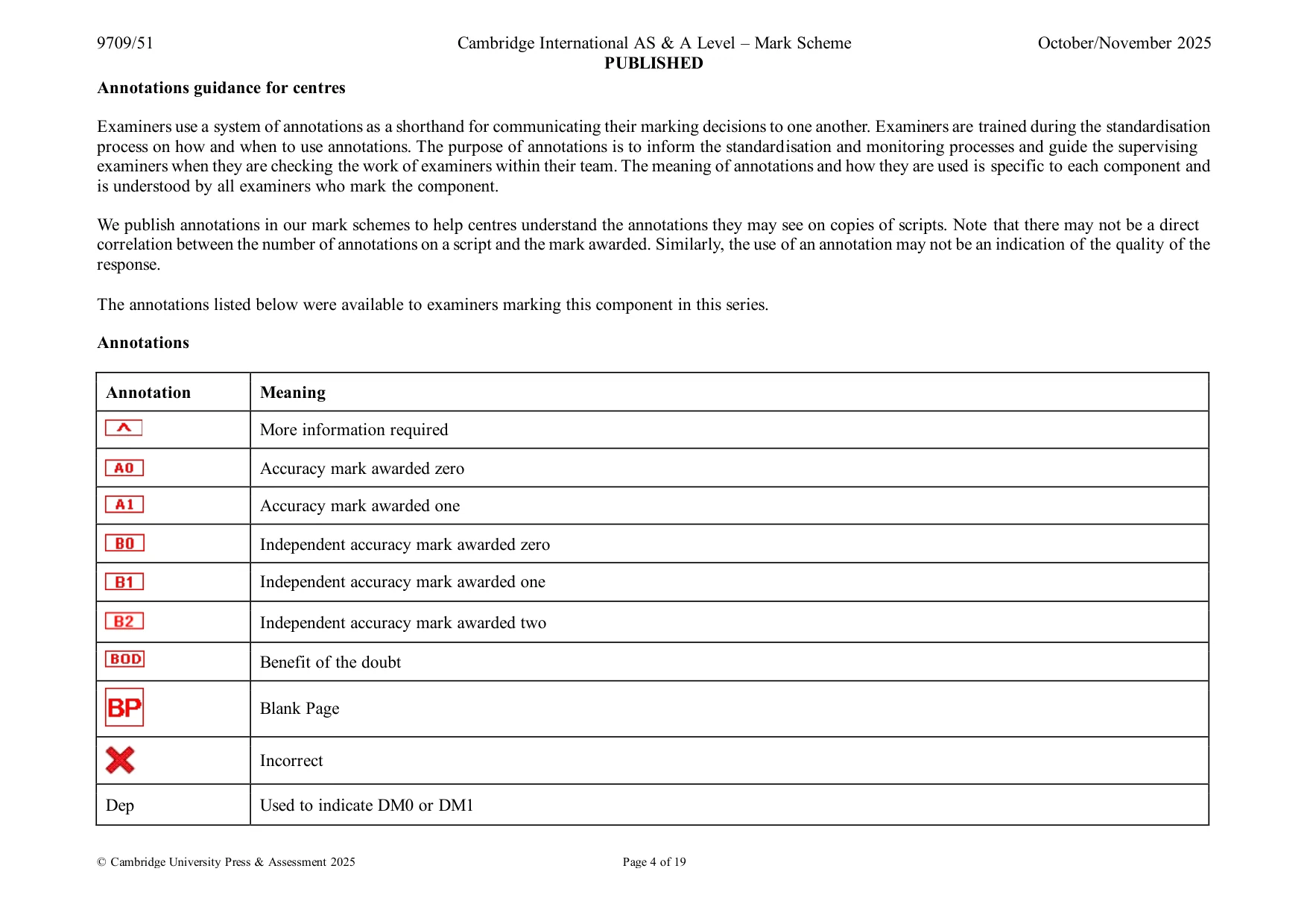 Mark scheme, page 4 of 19