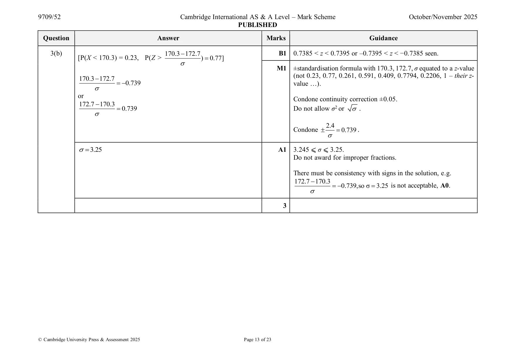 Mark scheme, page 13 of 23