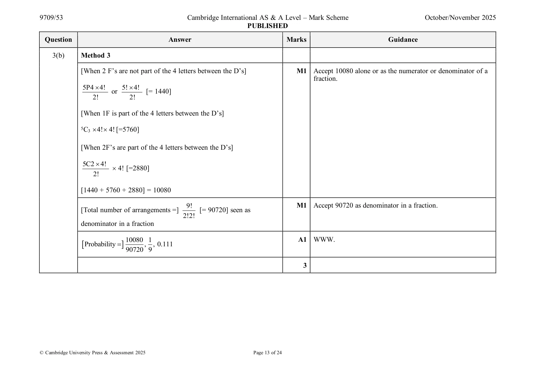 Mark scheme, page 13 of 24