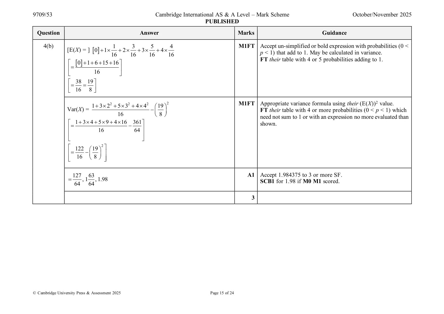 Mark scheme, page 15 of 24