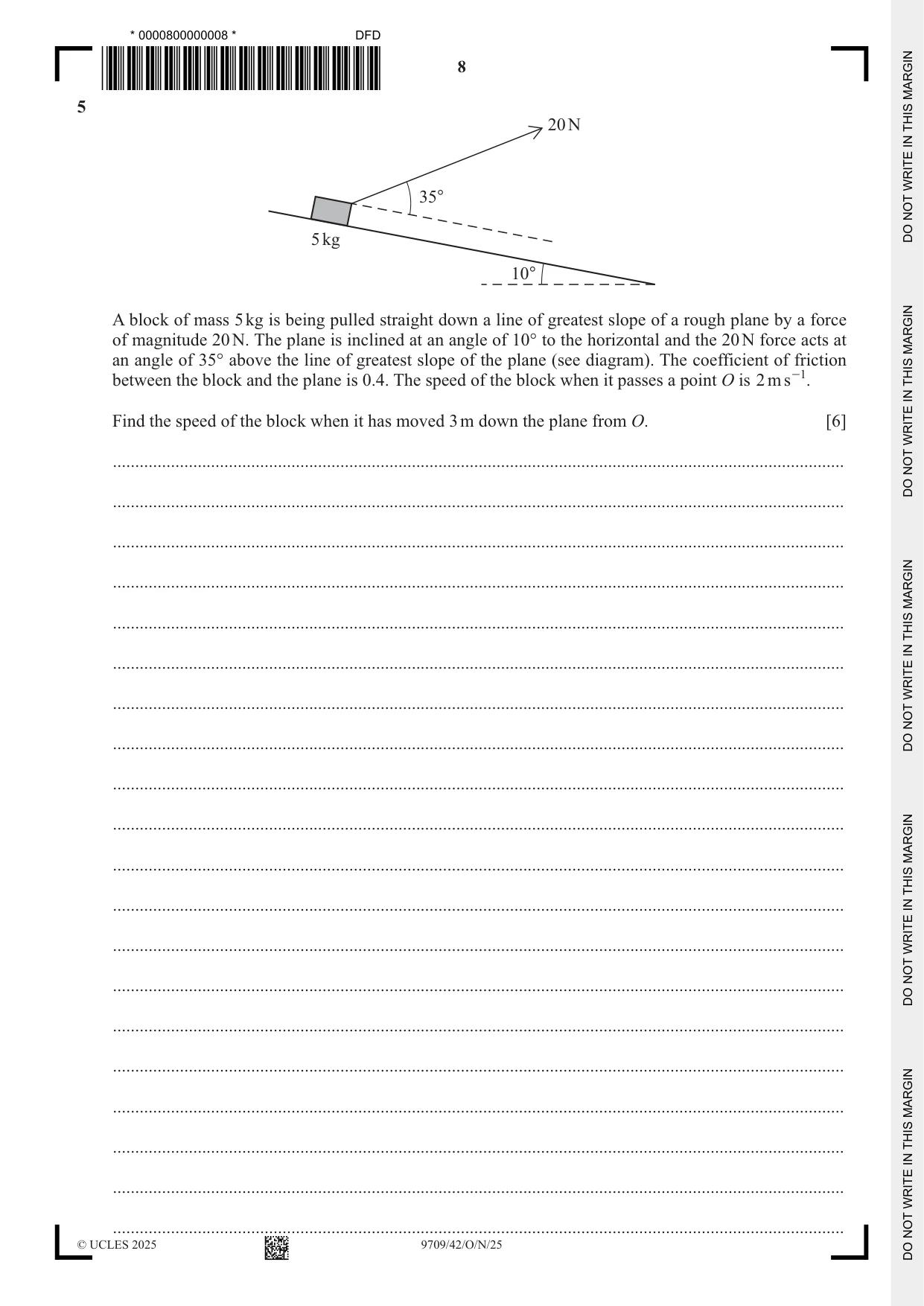 Cambridge A Level Mathematics 9709 2025 Oct/Nov Paper 4 · Variant 2 question paper, page 8 of 12