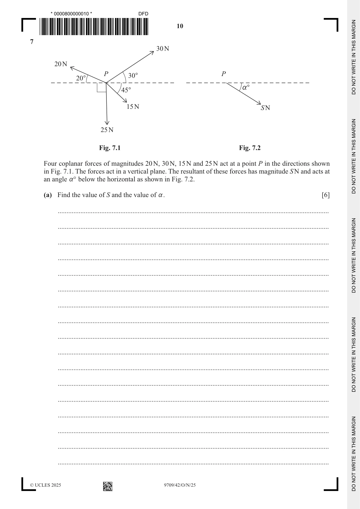 Cambridge A Level Mathematics 9709 2025 Oct/Nov Paper 4 · Variant 2 question paper, page 10 of 12