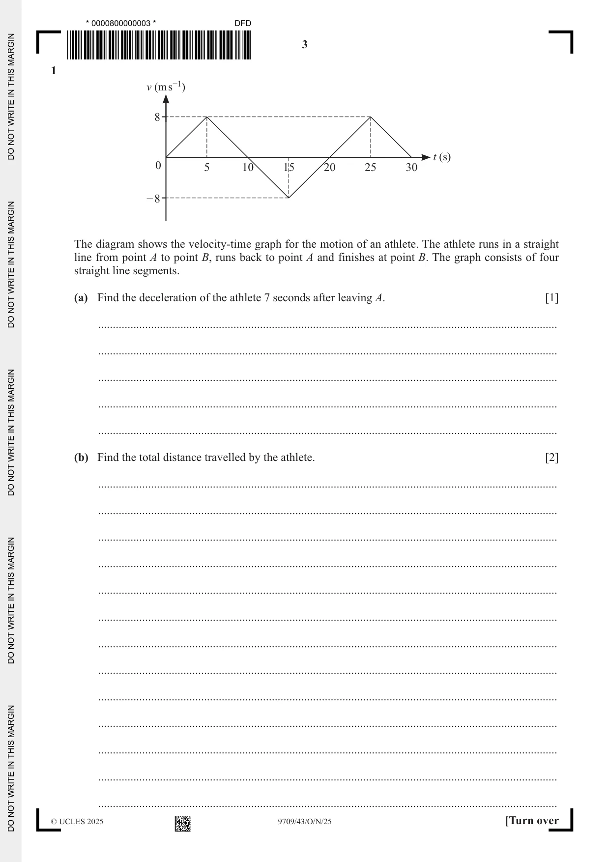 Cambridge A Level Mathematics 9709 2025 Oct/Nov Paper 4 · Variant 3 question paper, page 3 of 16