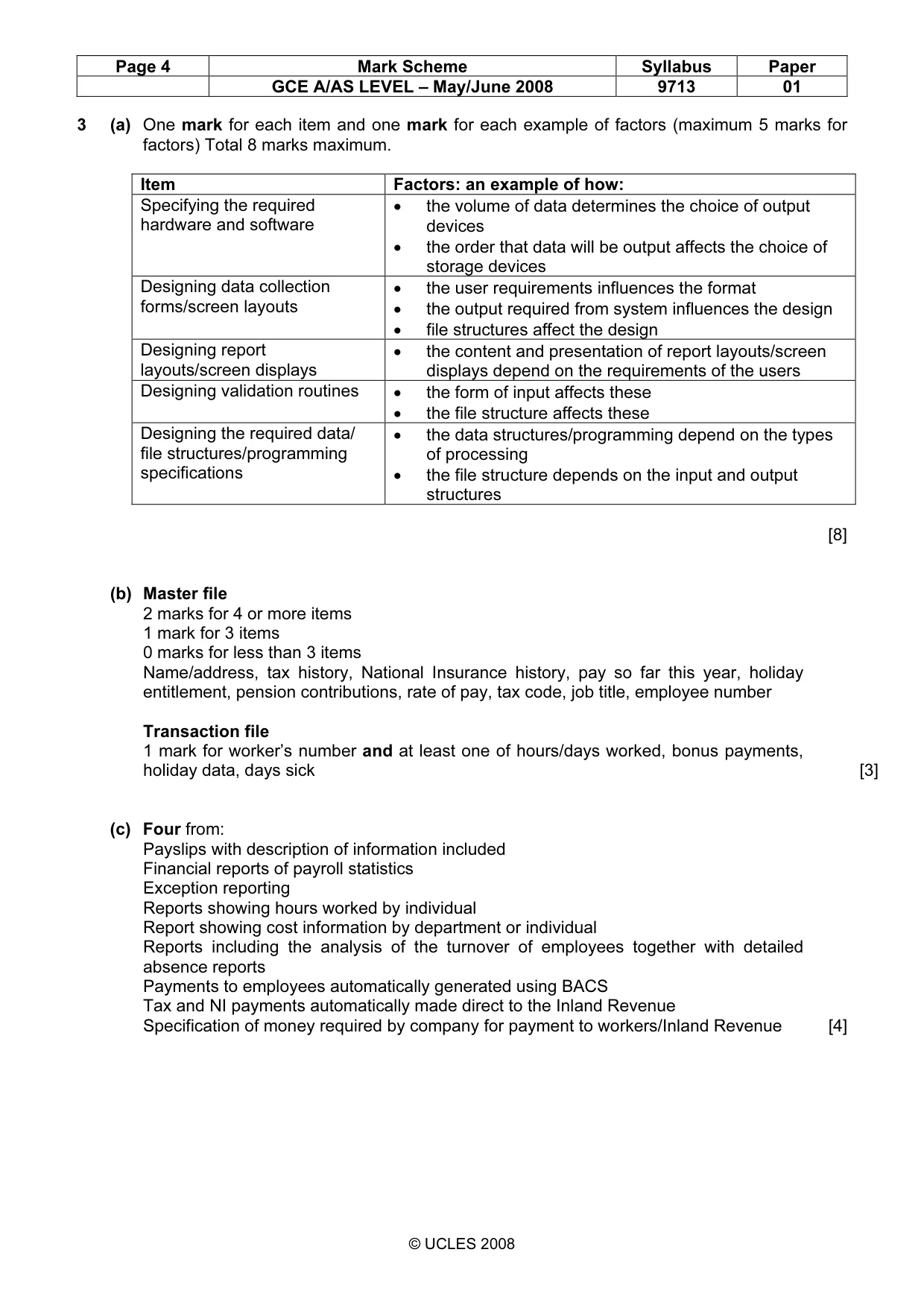 Mark scheme, page 4 of 7