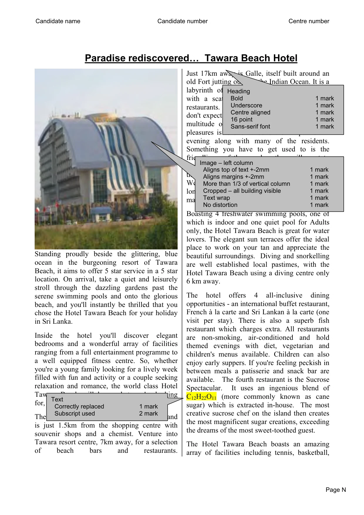Mark scheme, page 7 of 9