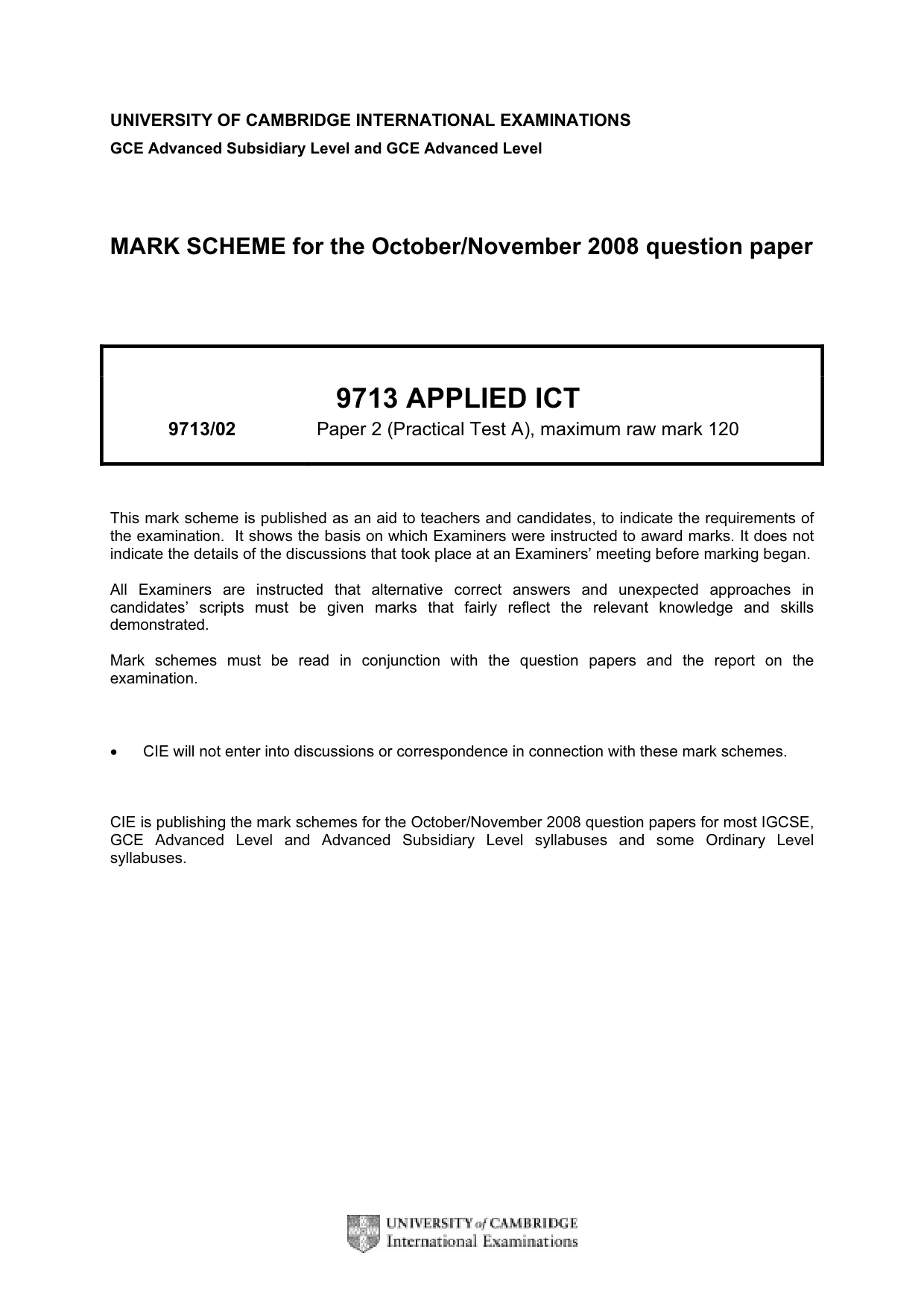 Mark scheme, page 1 of 14