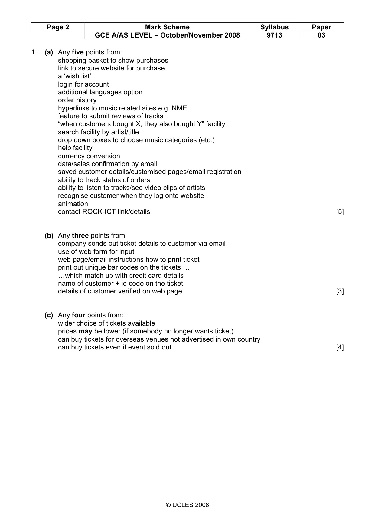 Mark scheme, page 2 of 7