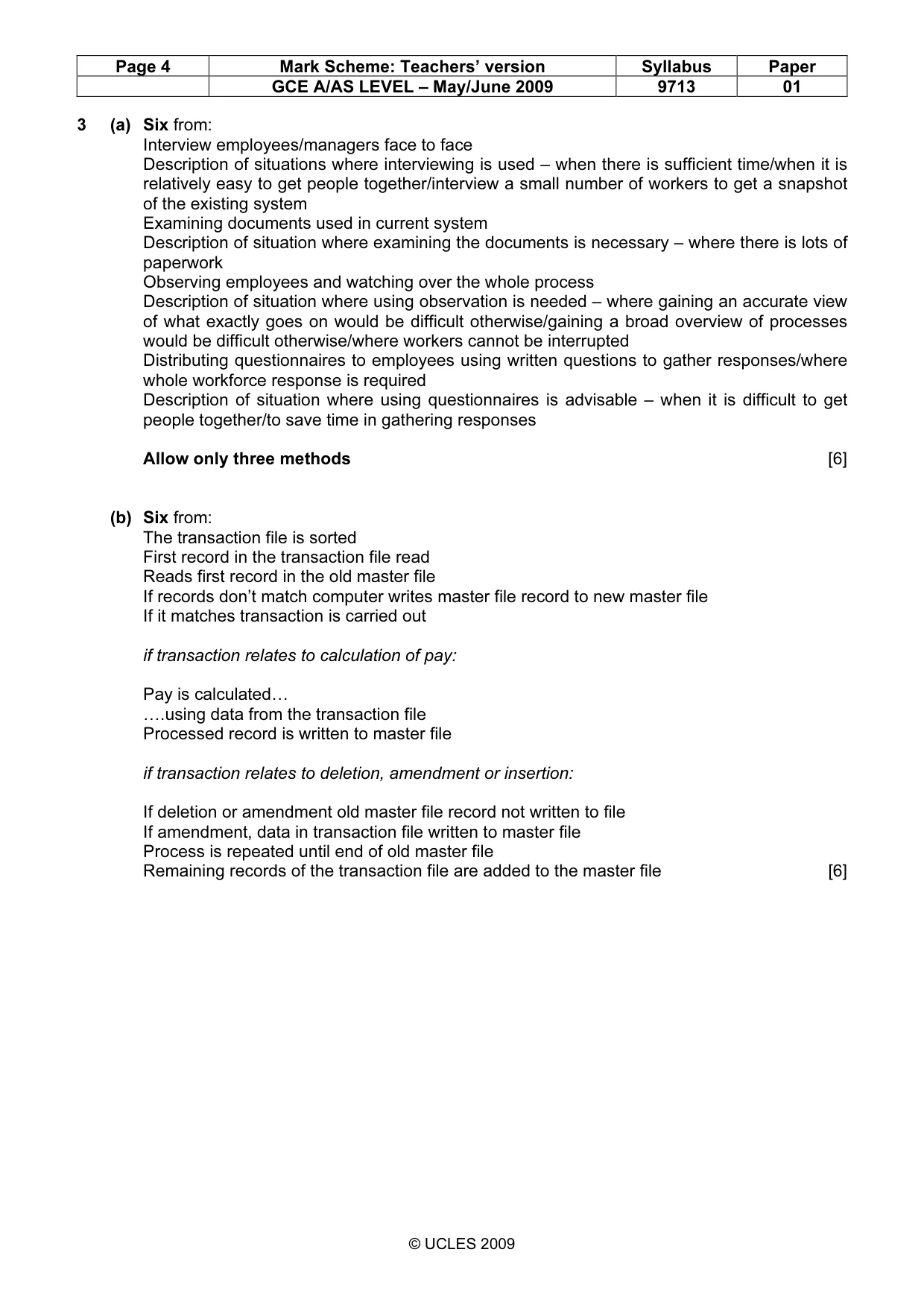 Mark scheme, page 4 of 7