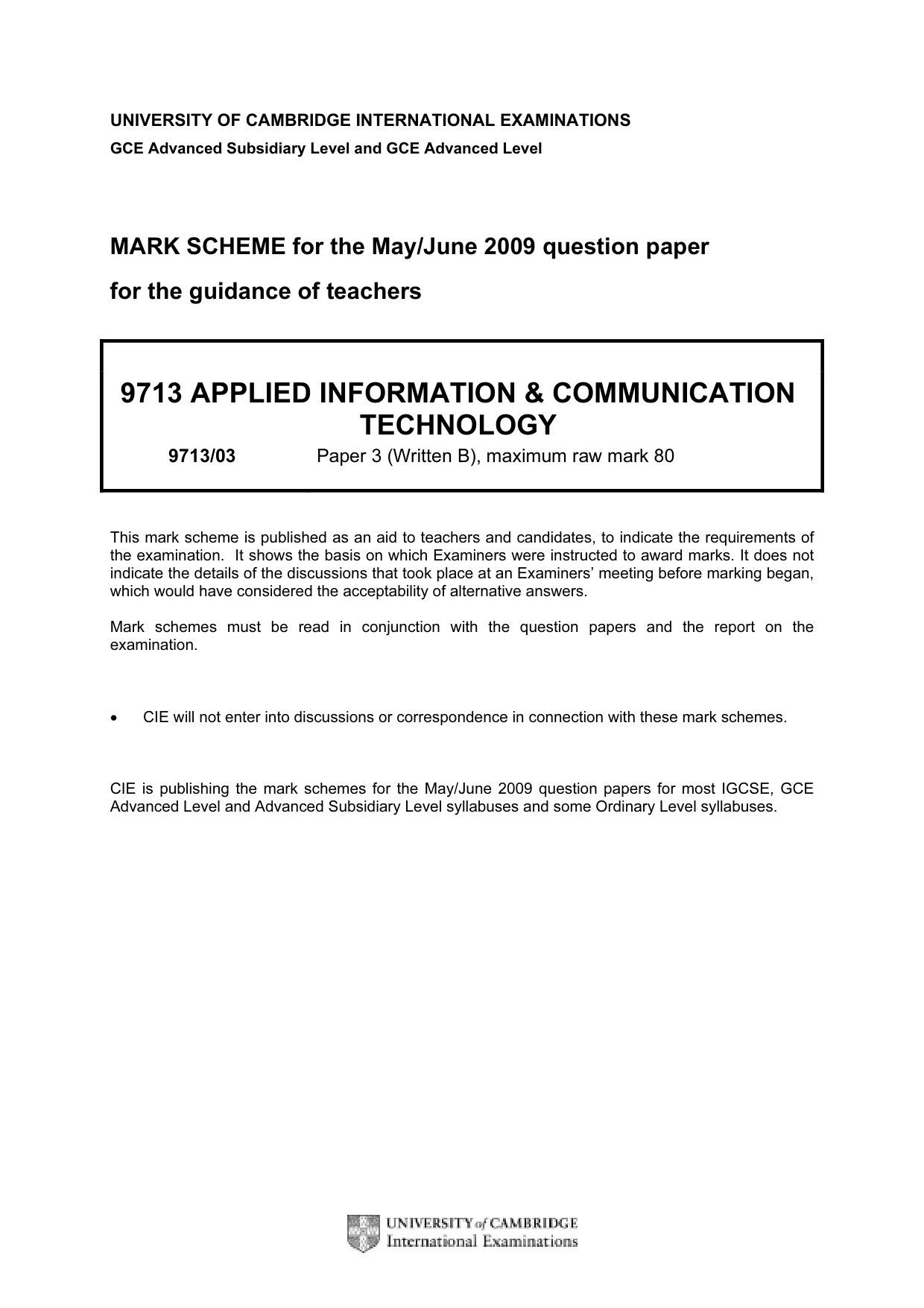 Mark scheme, page 1 of 6