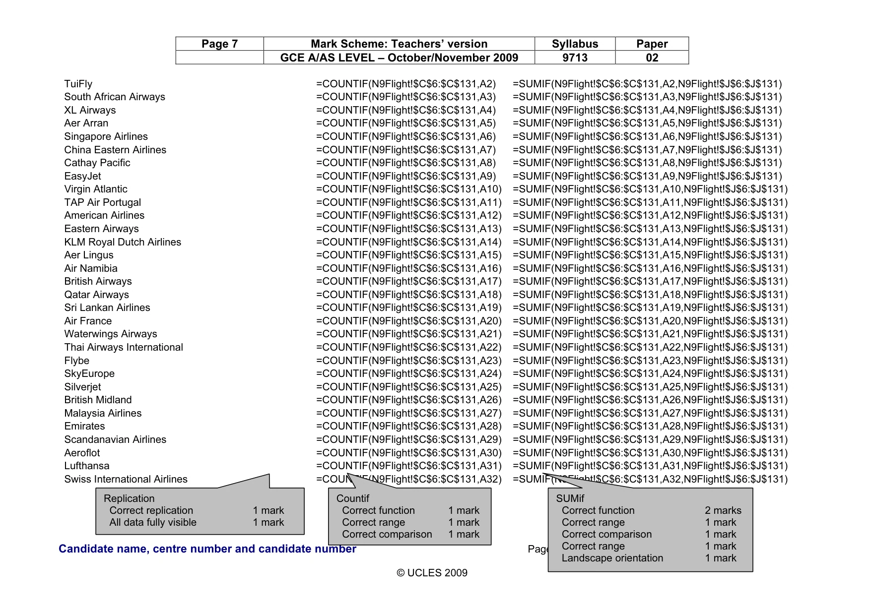 Mark scheme, page 7 of 12