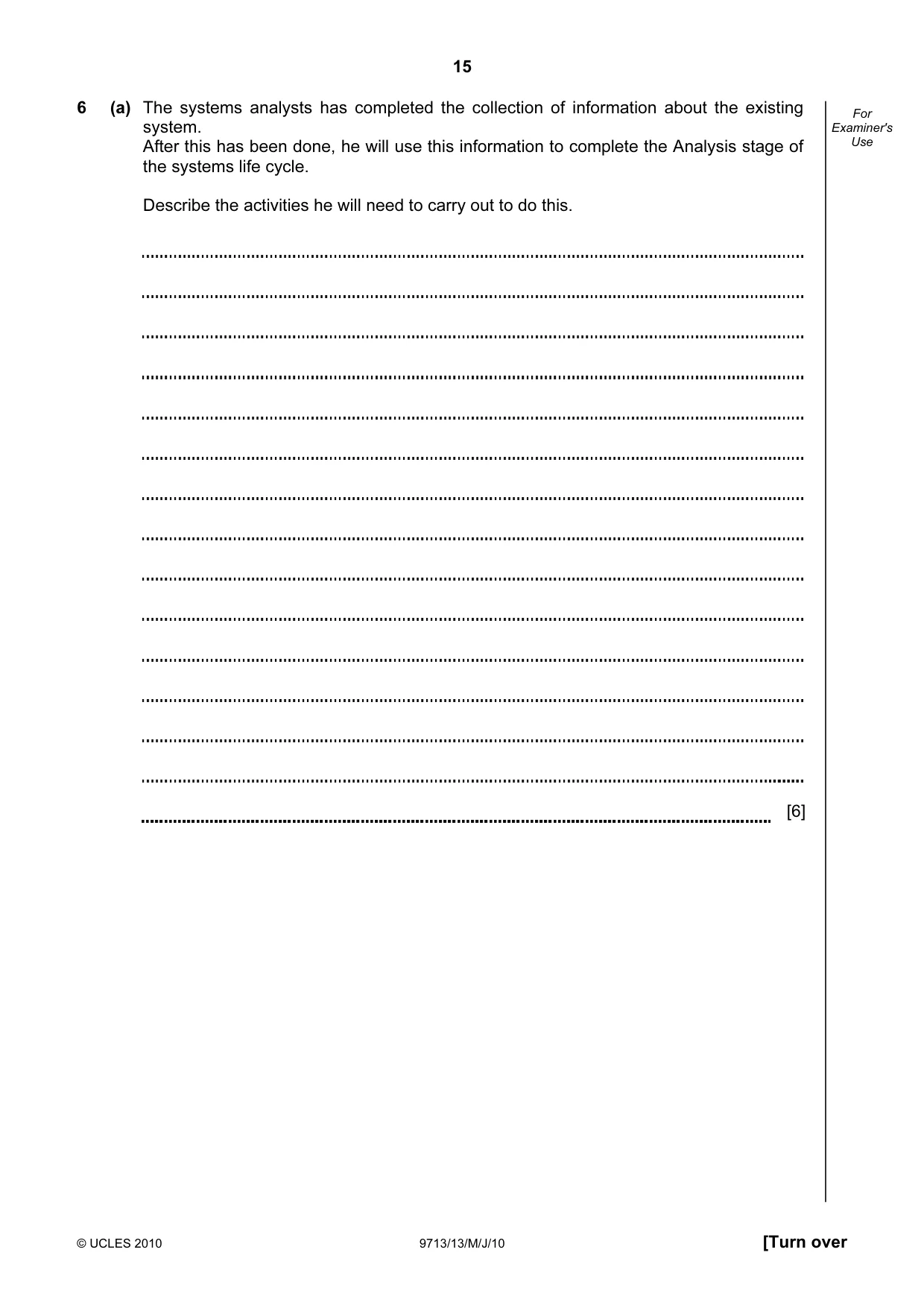 Cambridge A Level Applied Information and Communication Technology 9713 2010 May/June Paper 1 · Variant 3 question paper, page 15 of 20