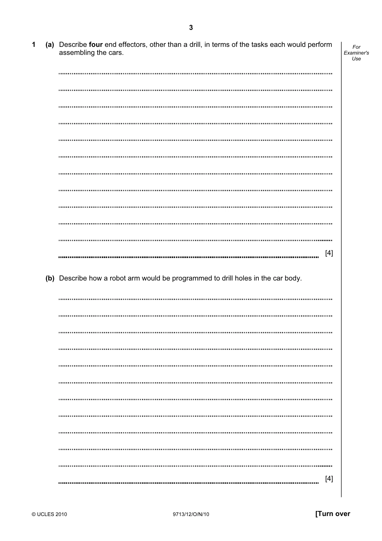 Cambridge A Level Applied Information and Communication Technology 9713 2010 Oct/Nov Paper 1 · Variant 2 question paper, page 3 of 20