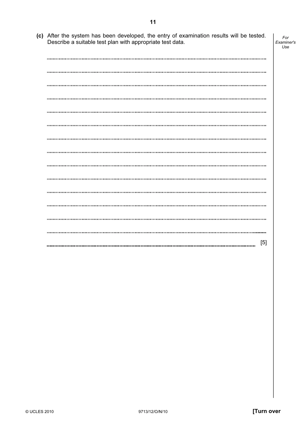Cambridge A Level Applied Information and Communication Technology 9713 2010 Oct/Nov Paper 1 · Variant 2 question paper, page 11 of 20