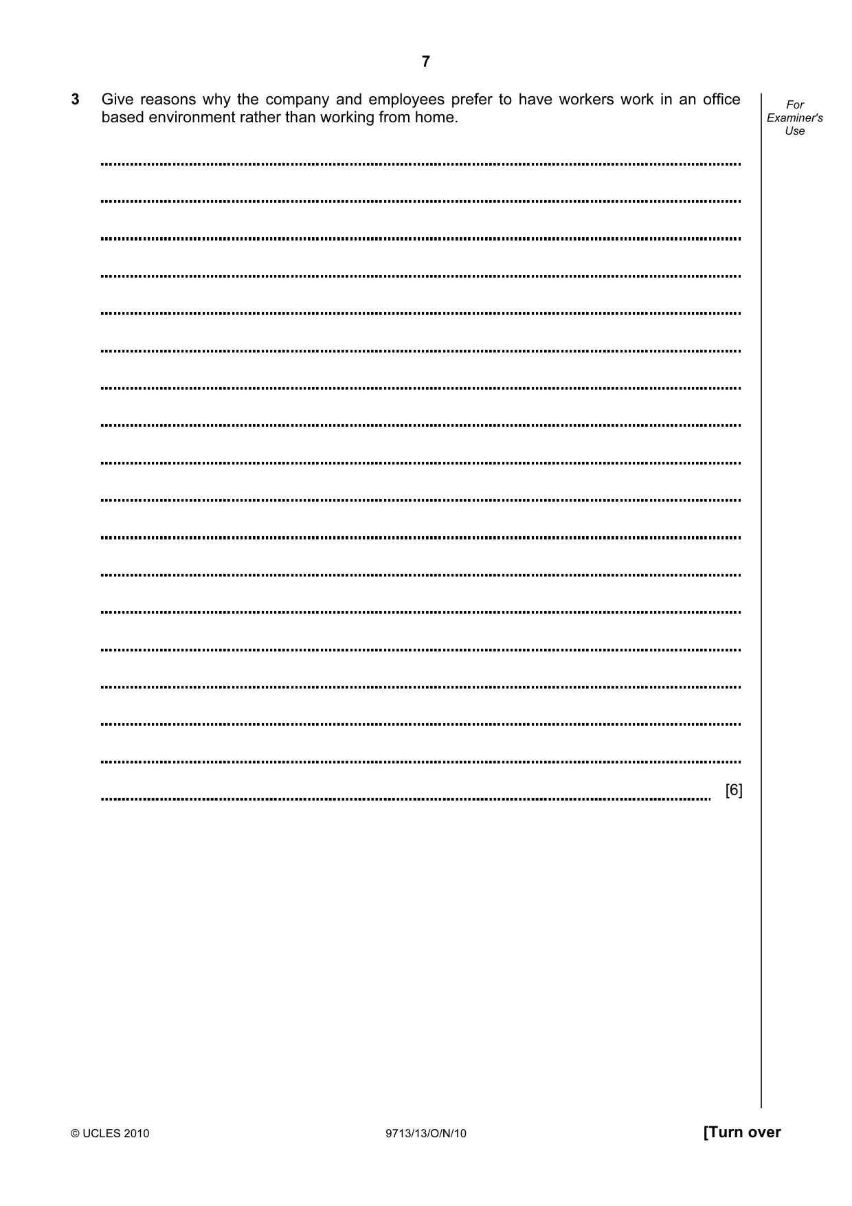 Cambridge A Level Applied Information and Communication Technology 9713 2010 Oct/Nov Paper 1 · Variant 3 question paper, page 7 of 20