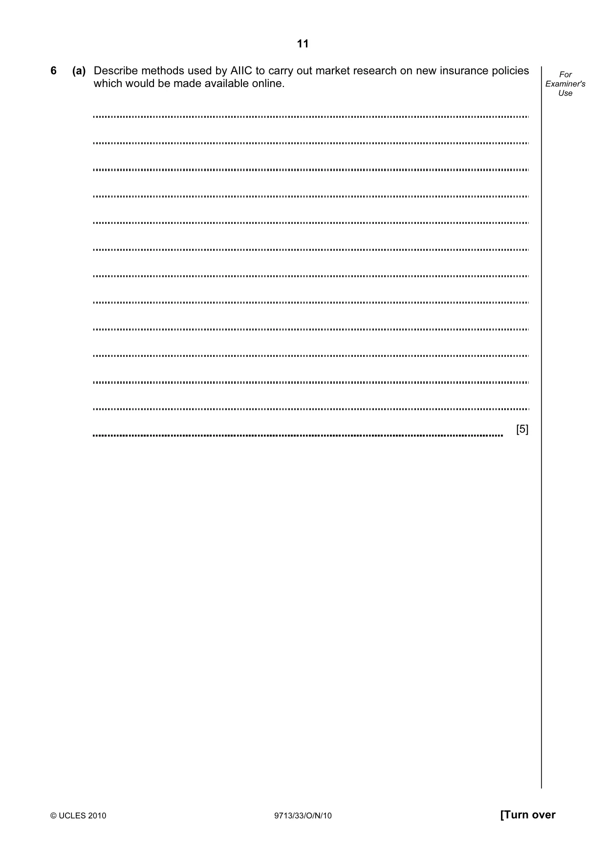 Cambridge A Level Applied Information and Communication Technology 9713 2010 Oct/Nov Paper 3 · Variant 3 question paper, page 11 of 20