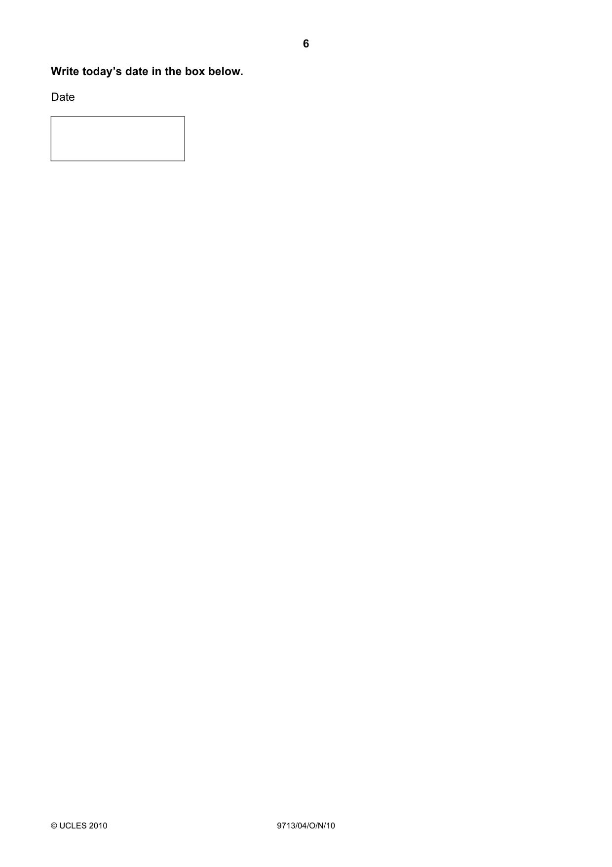 Cambridge A Level Applied Information and Communication Technology 9713 2010 Oct/Nov Paper 4 · Variant 1 question paper, page 6 of 8
