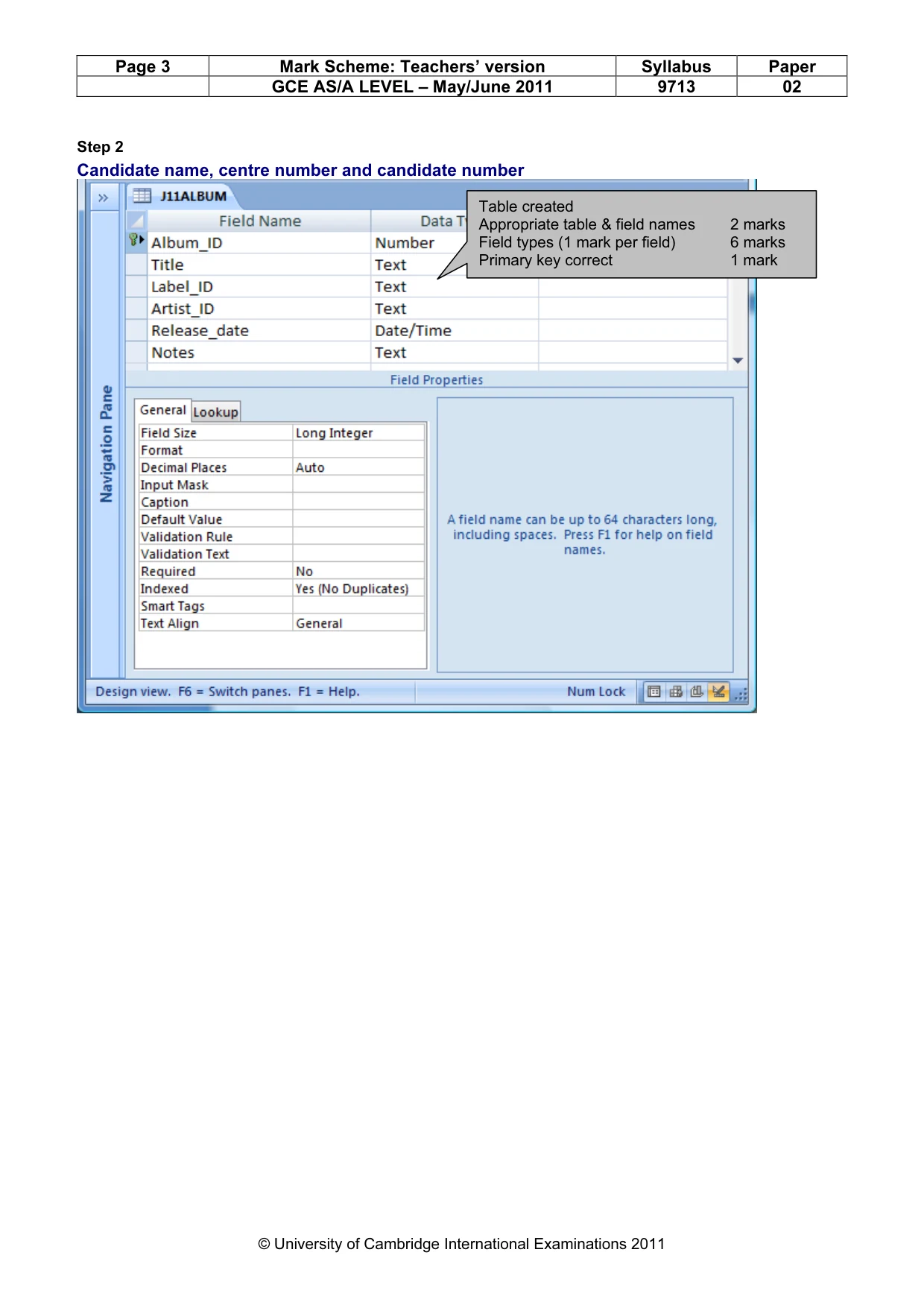 Mark scheme, page 3 of 12