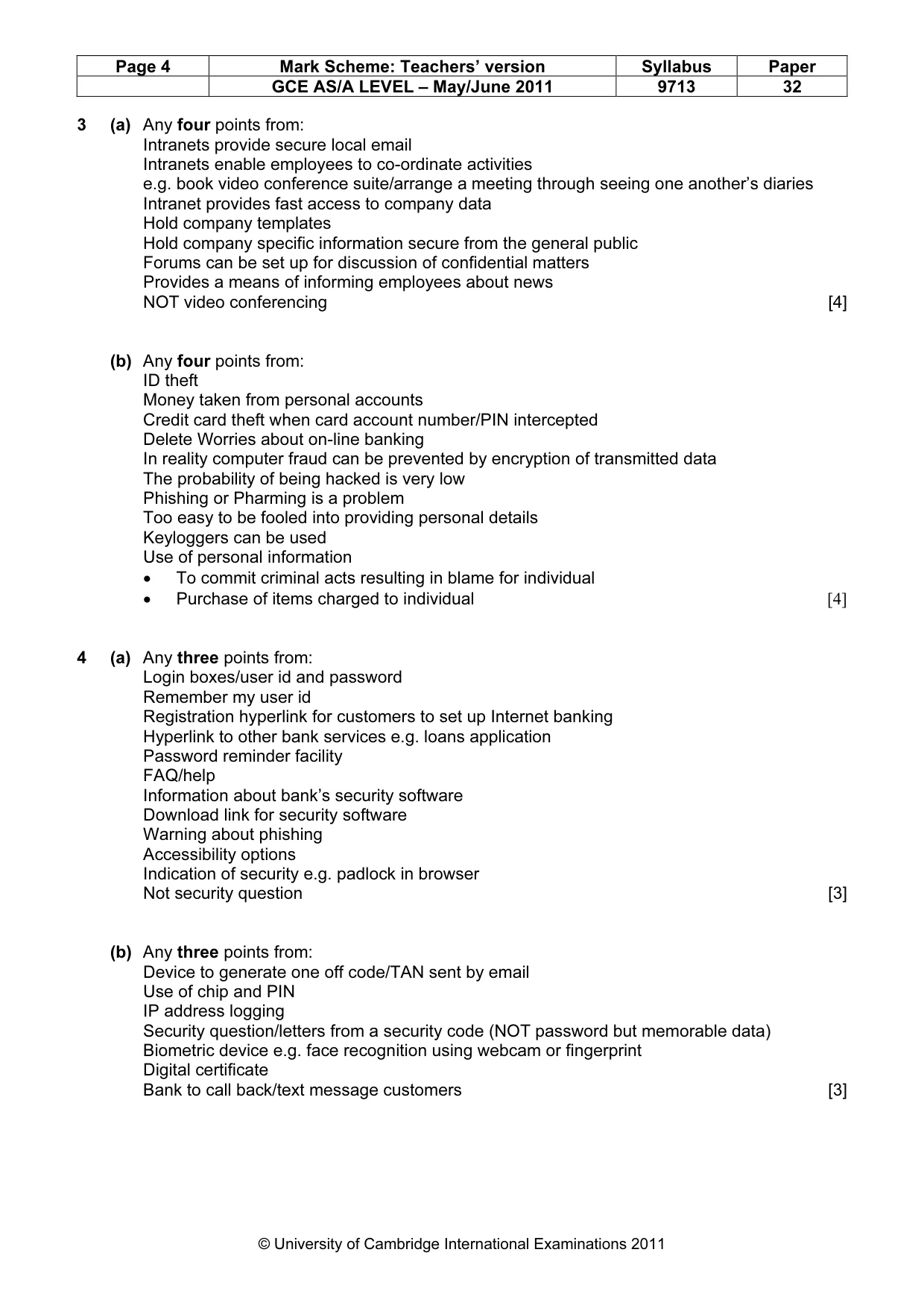 Mark scheme, page 4 of 7