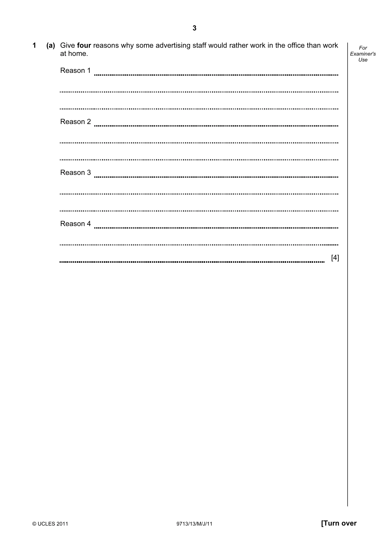 Cambridge A Level Applied Information and Communication Technology 9713 2011 May/June Paper 1 · Variant 3 question paper, page 3 of 20