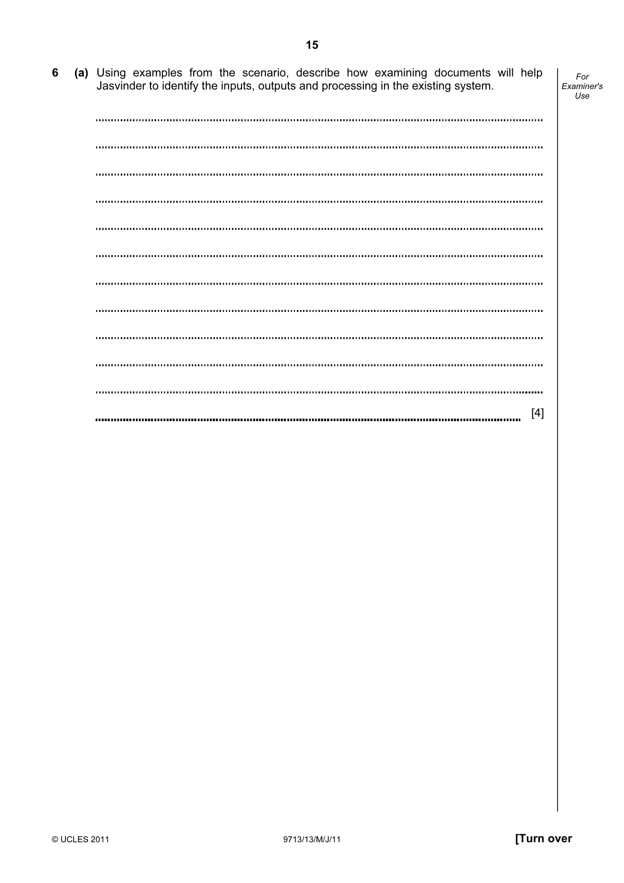 Cambridge A Level Applied Information and Communication Technology 9713 2011 May/June Paper 1 · Variant 3 question paper, page 15 of 20