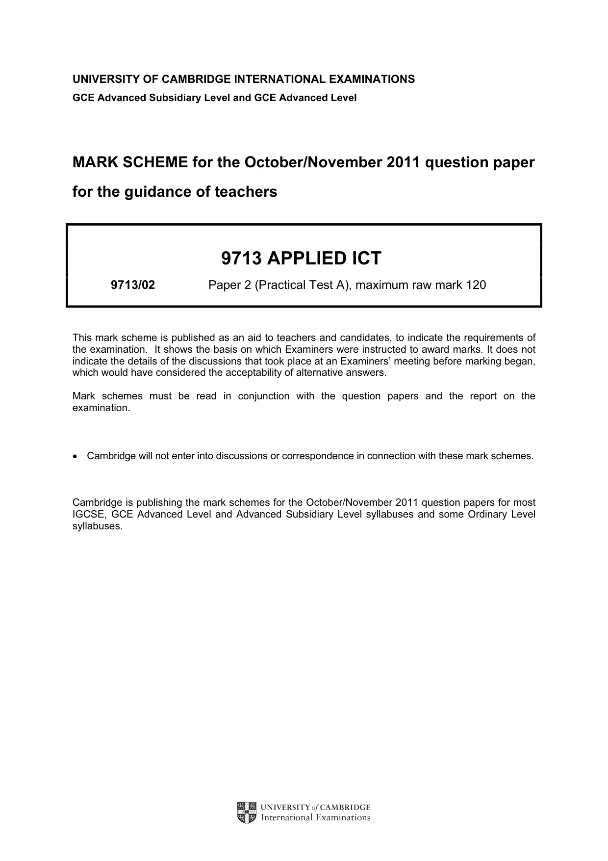 Mark scheme, page 1 of 10