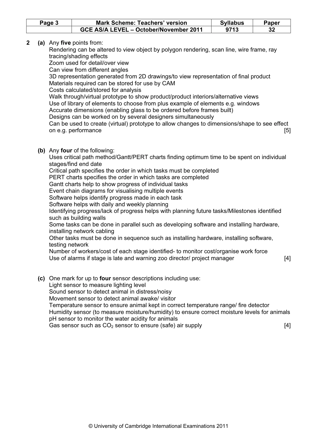 Mark scheme, page 3 of 7