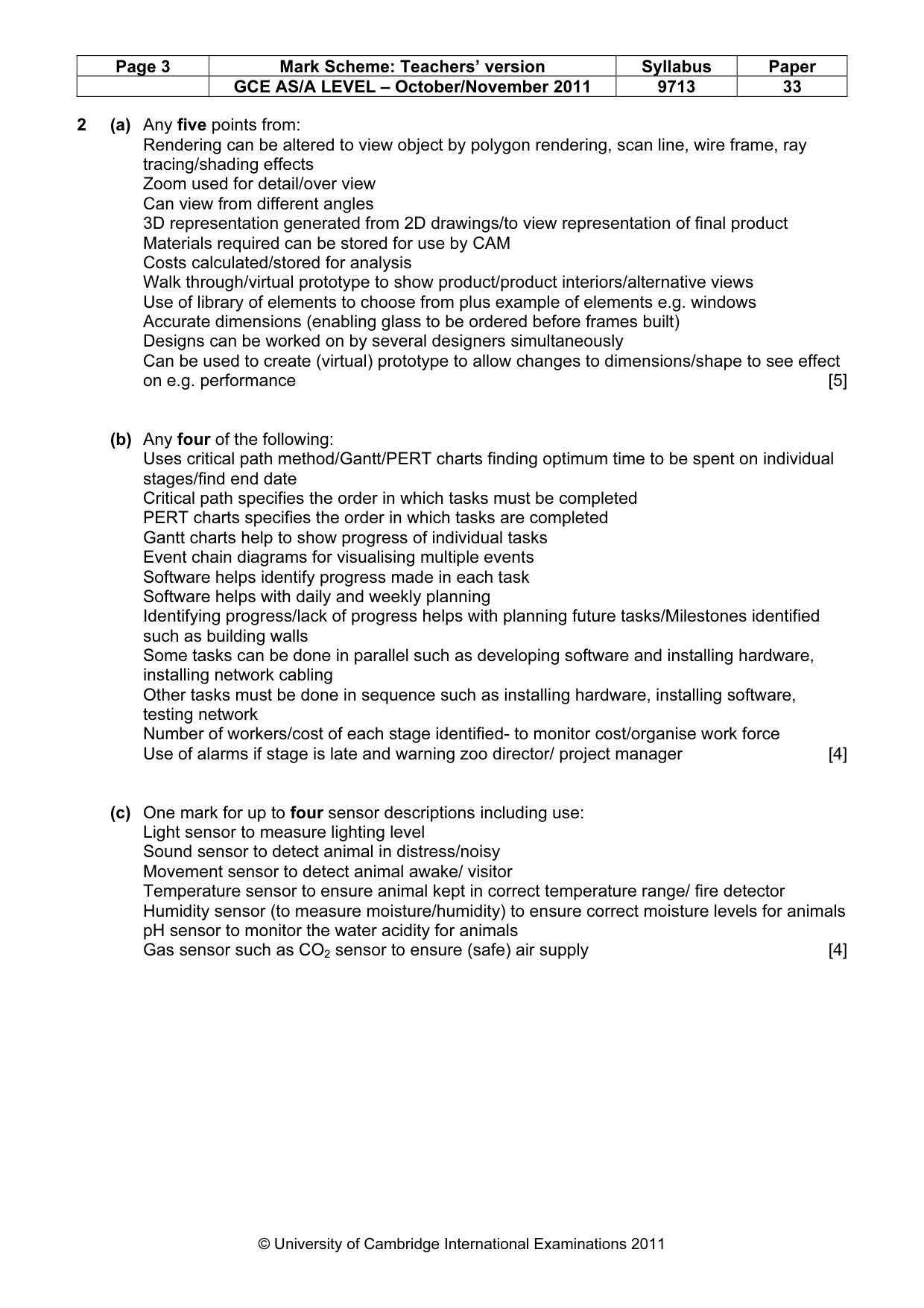 Mark scheme, page 3 of 7