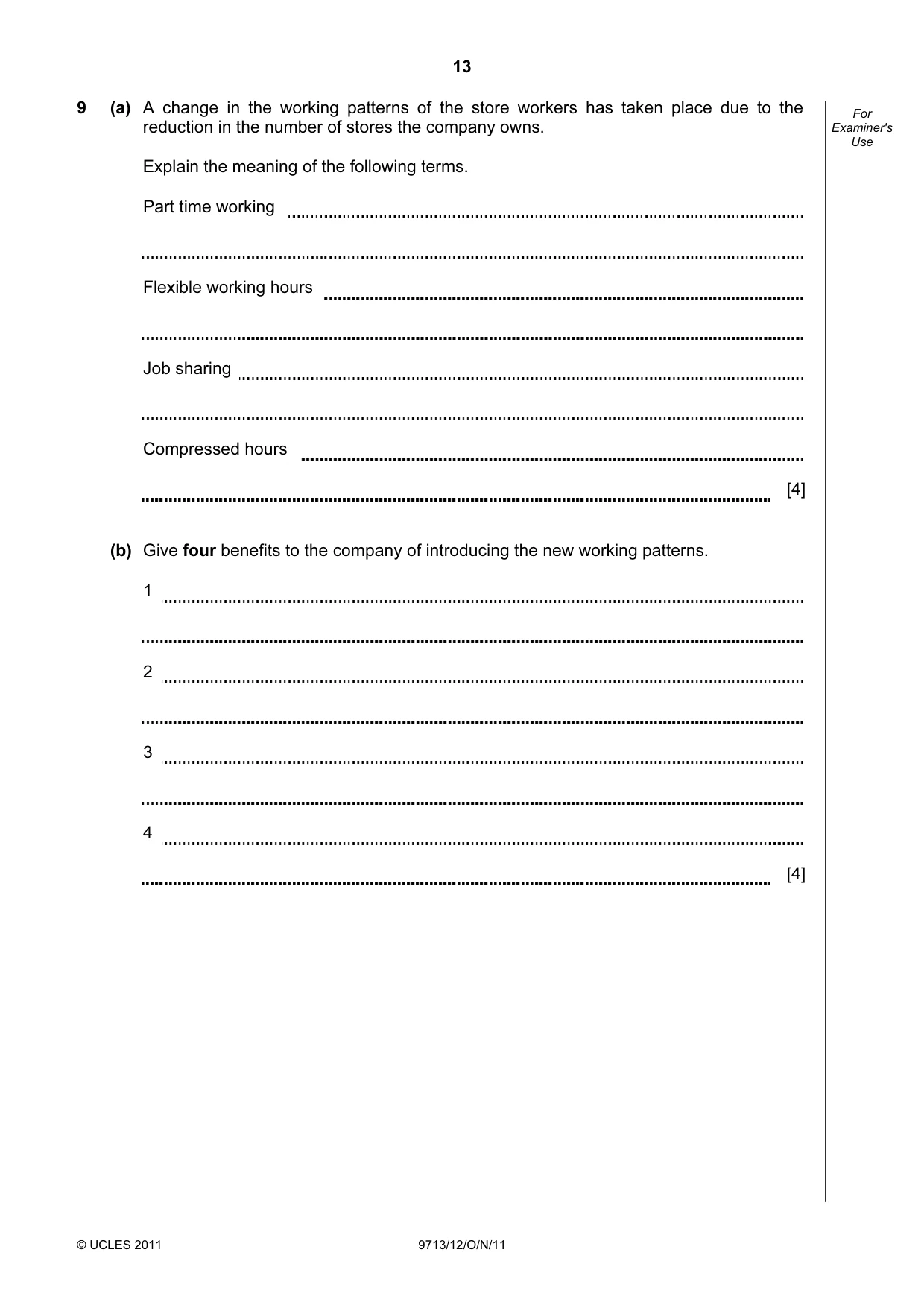 Cambridge A Level Applied Information and Communication Technology 9713 2011 Oct/Nov Paper 1 · Variant 2 question paper, page 13 of 16