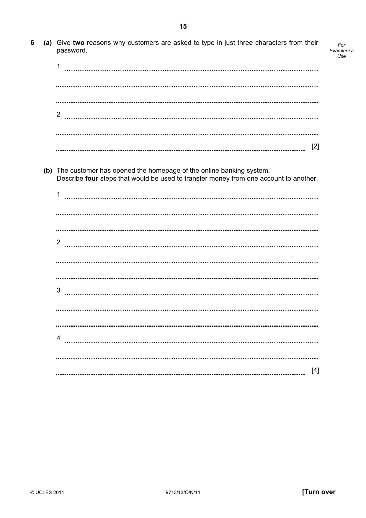 Cambridge A Level Applied Information and Communication Technology 9713 2011 Oct/Nov Paper 1 · Variant 3 question paper, page 15 of 20