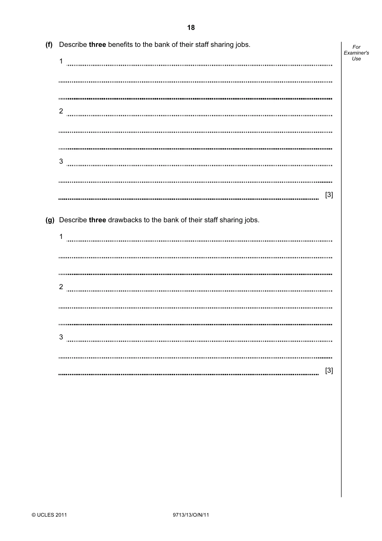 Cambridge A Level Applied Information and Communication Technology 9713 2011 Oct/Nov Paper 1 · Variant 3 question paper, page 18 of 20