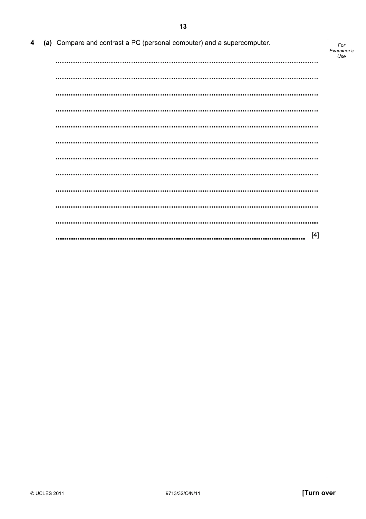 Cambridge A Level Applied Information and Communication Technology 9713 2011 Oct/Nov Paper 3 · Variant 2 question paper, page 13 of 24
