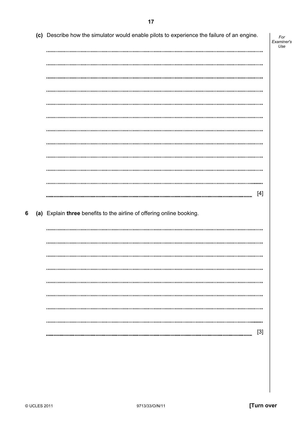 Cambridge A Level Applied Information and Communication Technology 9713 2011 Oct/Nov Paper 3 · Variant 3 question paper, page 17 of 24