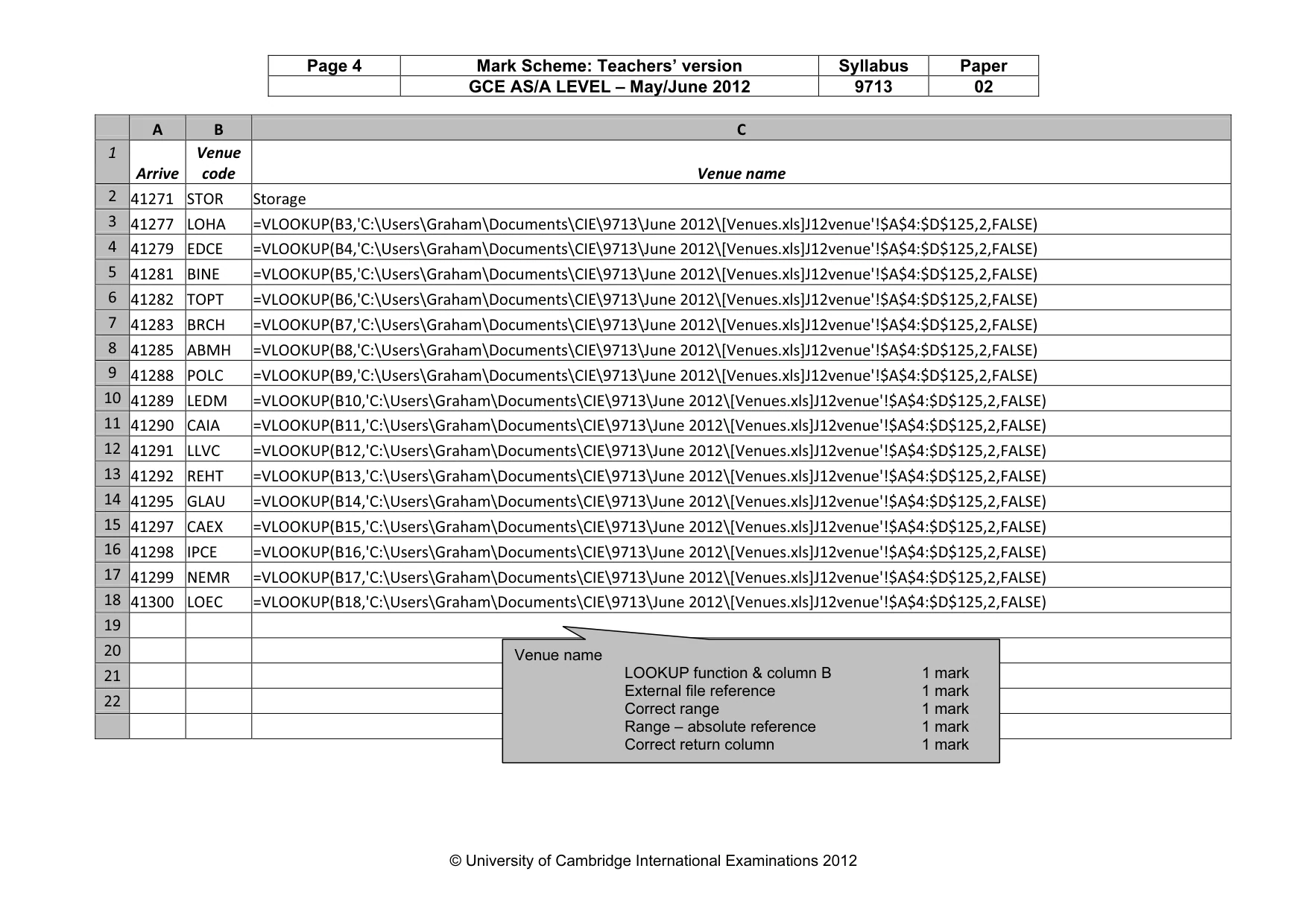 Mark scheme, page 4 of 13