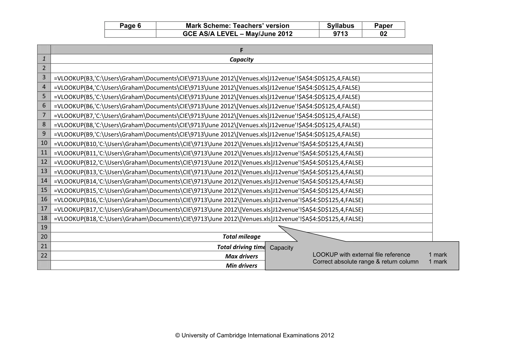 Mark scheme, page 6 of 13
