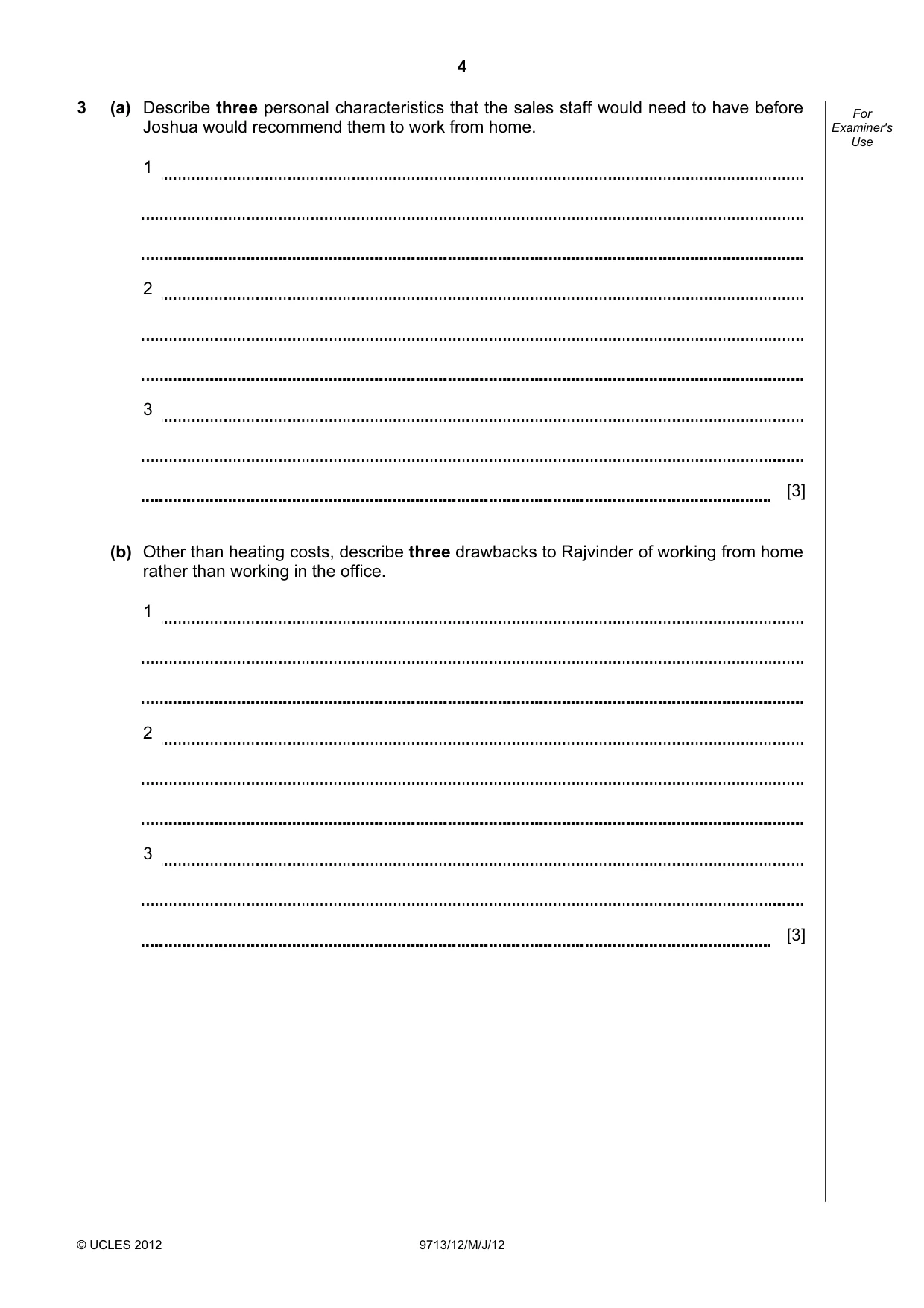 Cambridge A Level Applied Information and Communication Technology 9713 2012 May/June Paper 1 · Variant 2 question paper, page 4 of 20