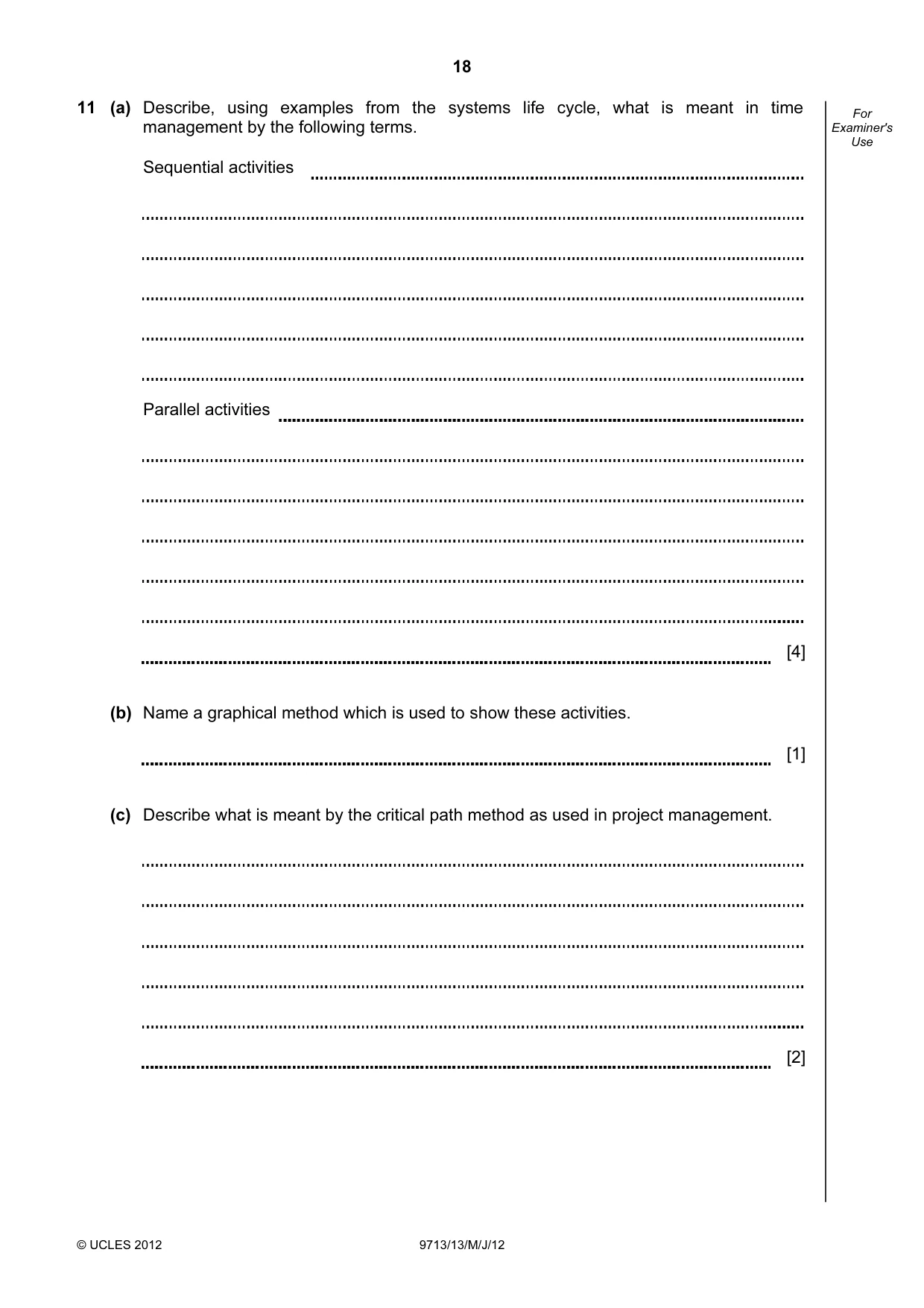 Cambridge A Level Applied Information and Communication Technology 9713 2012 May/June Paper 1 · Variant 3 question paper, page 18 of 20