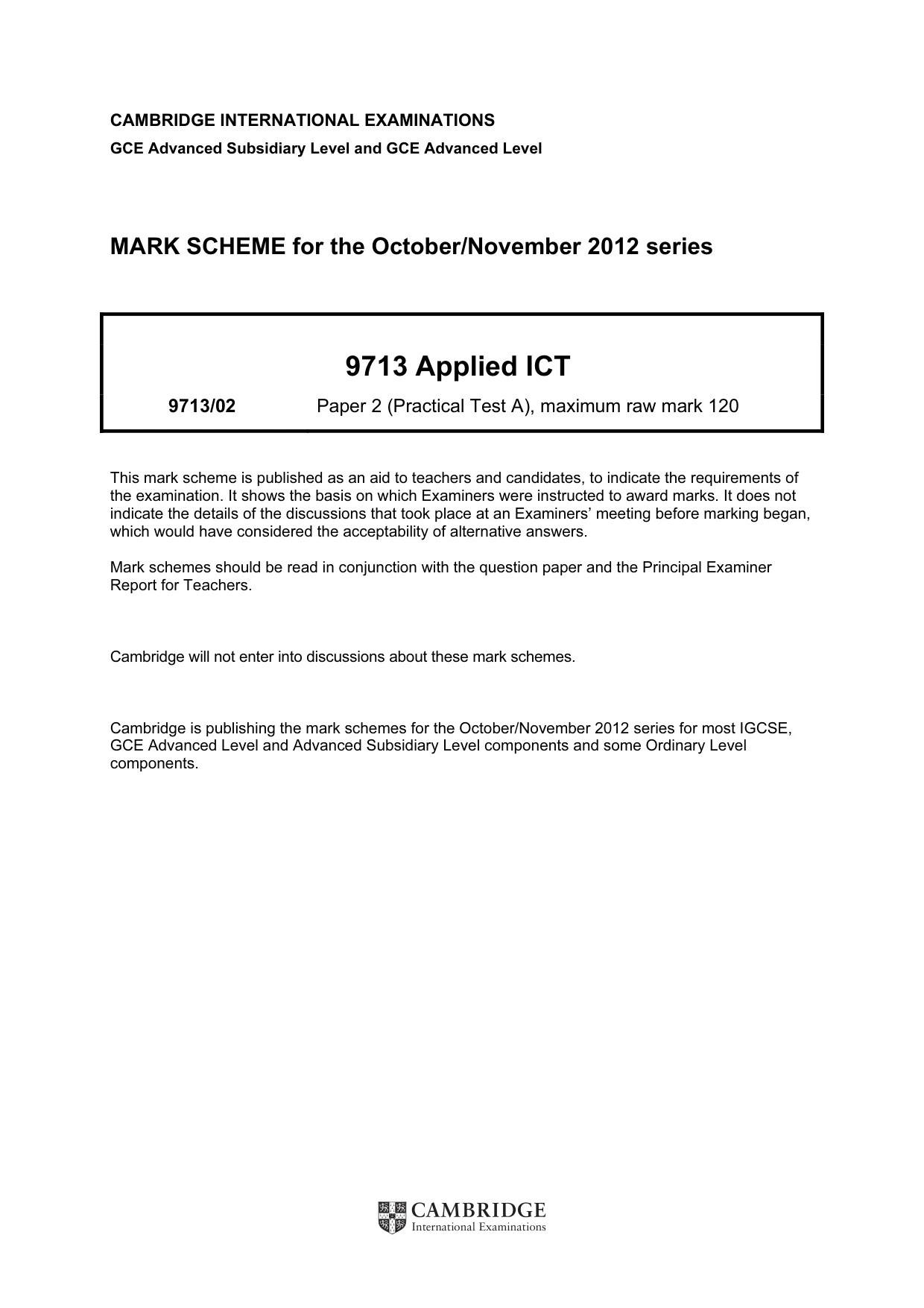 Mark scheme, page 1 of 21