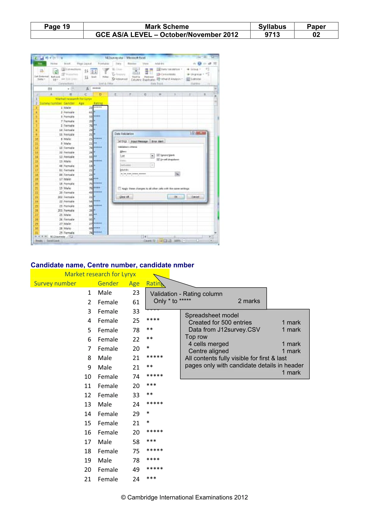 Mark scheme, page 19 of 21