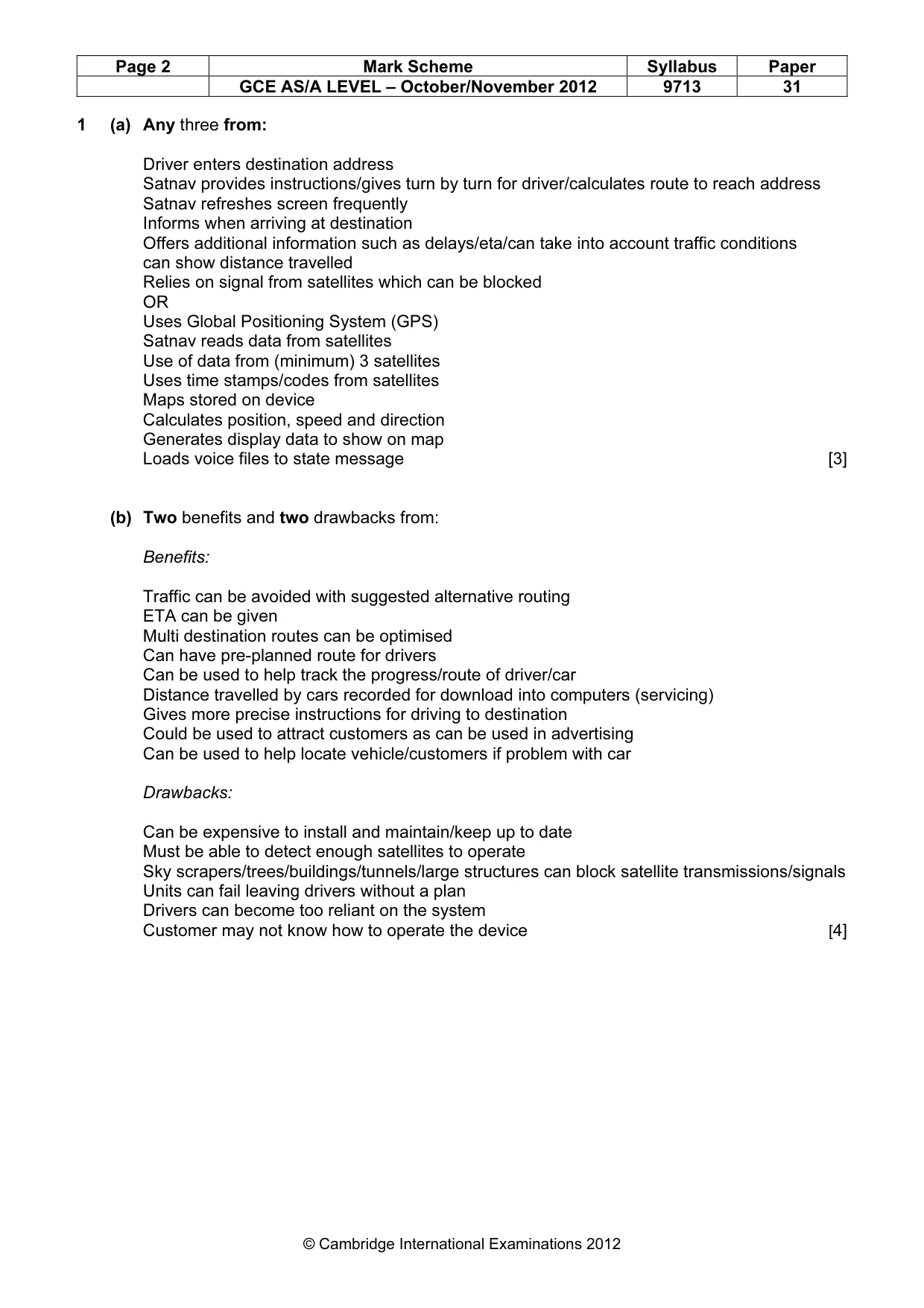Mark scheme, page 2 of 9