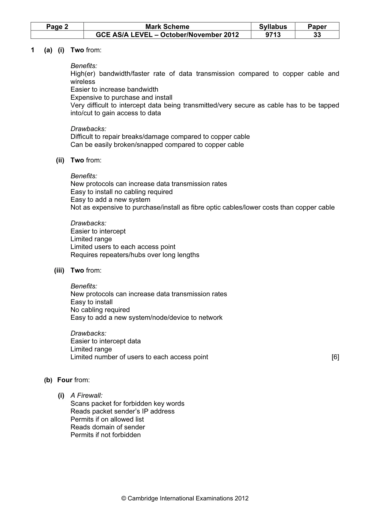 Mark scheme, page 2 of 8