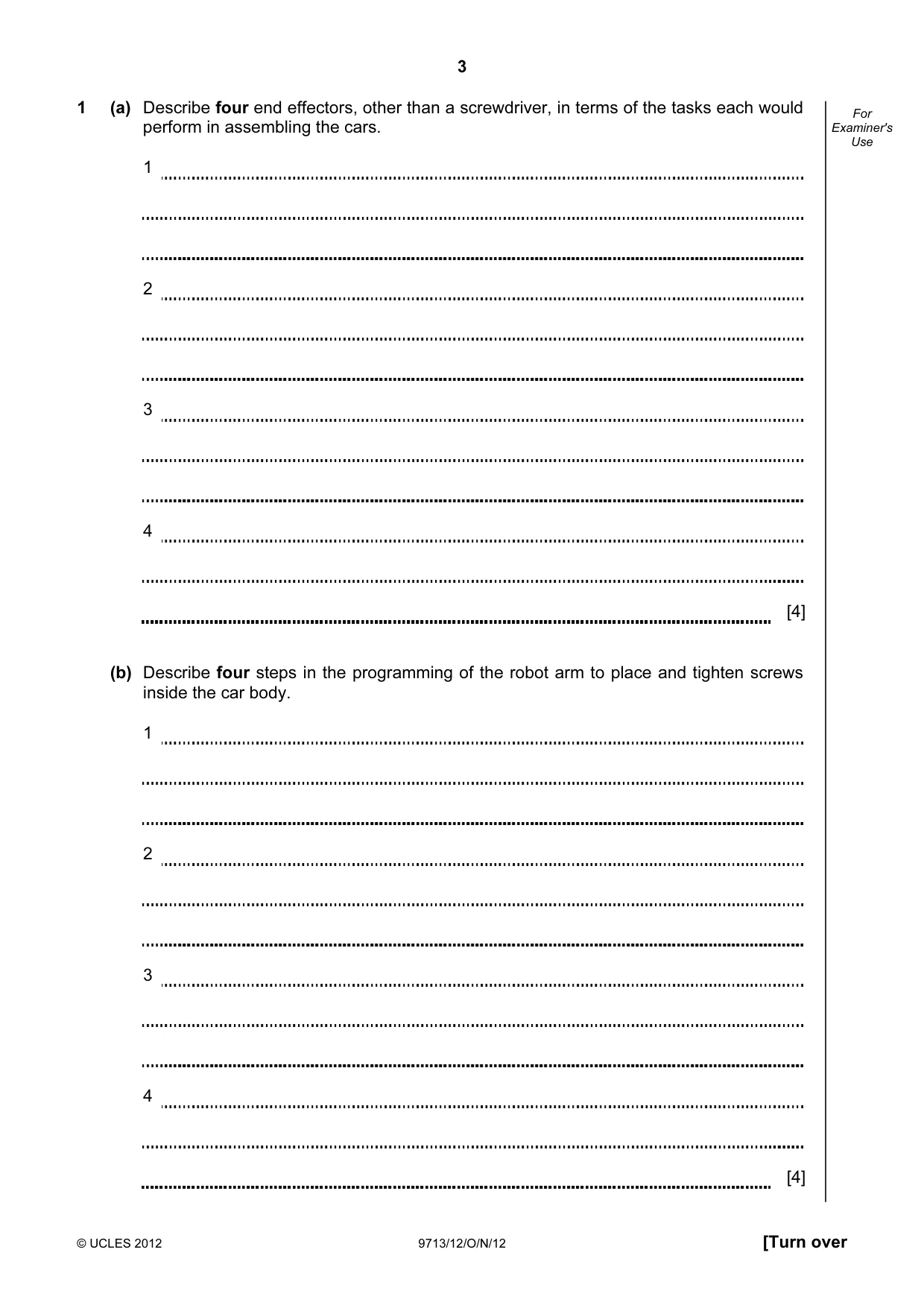 Cambridge A Level Applied Information and Communication Technology 9713 2012 Oct/Nov Paper 1 · Variant 2 question paper, page 3 of 20