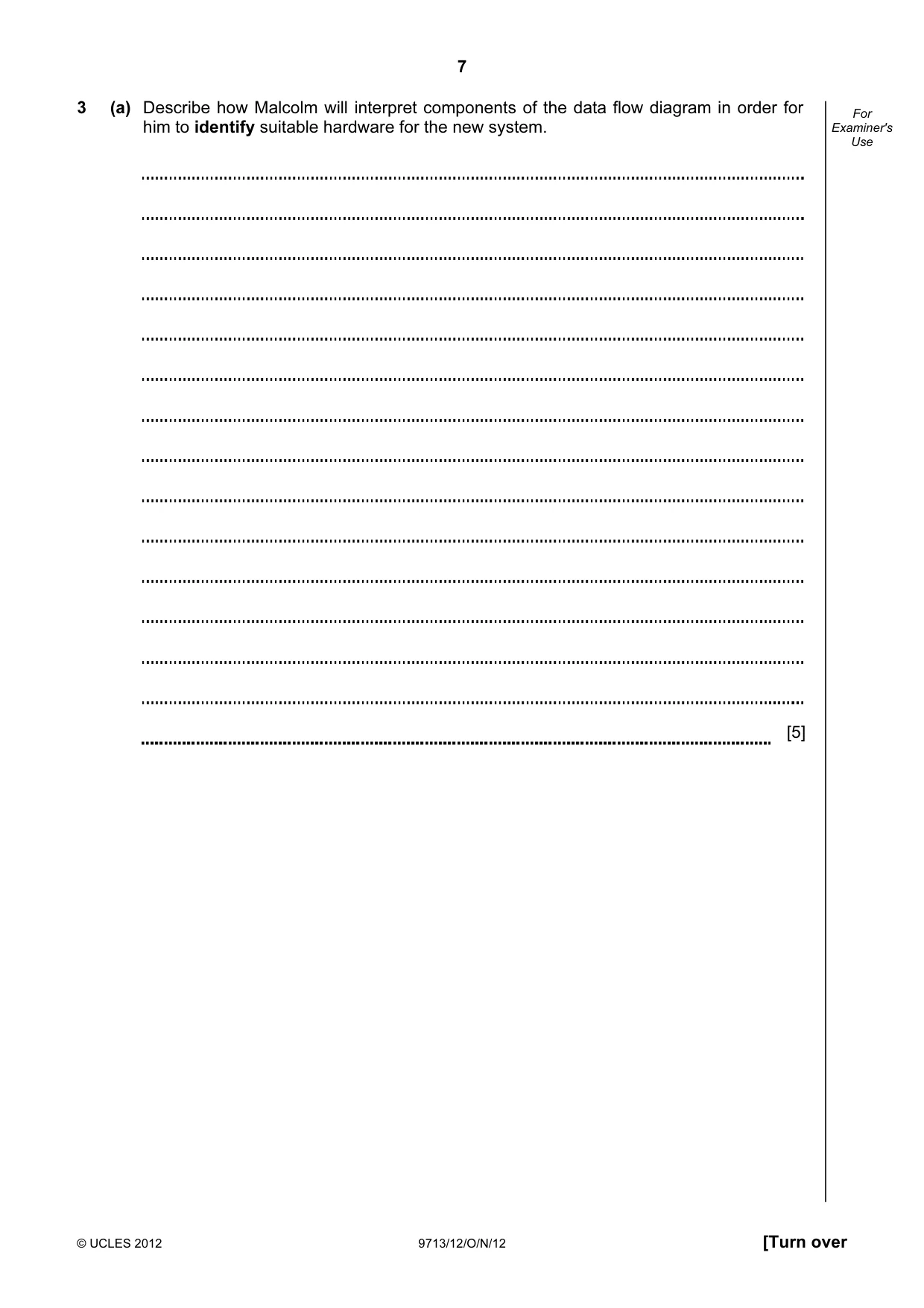 Cambridge A Level Applied Information and Communication Technology 9713 2012 Oct/Nov Paper 1 · Variant 2 question paper, page 7 of 20
