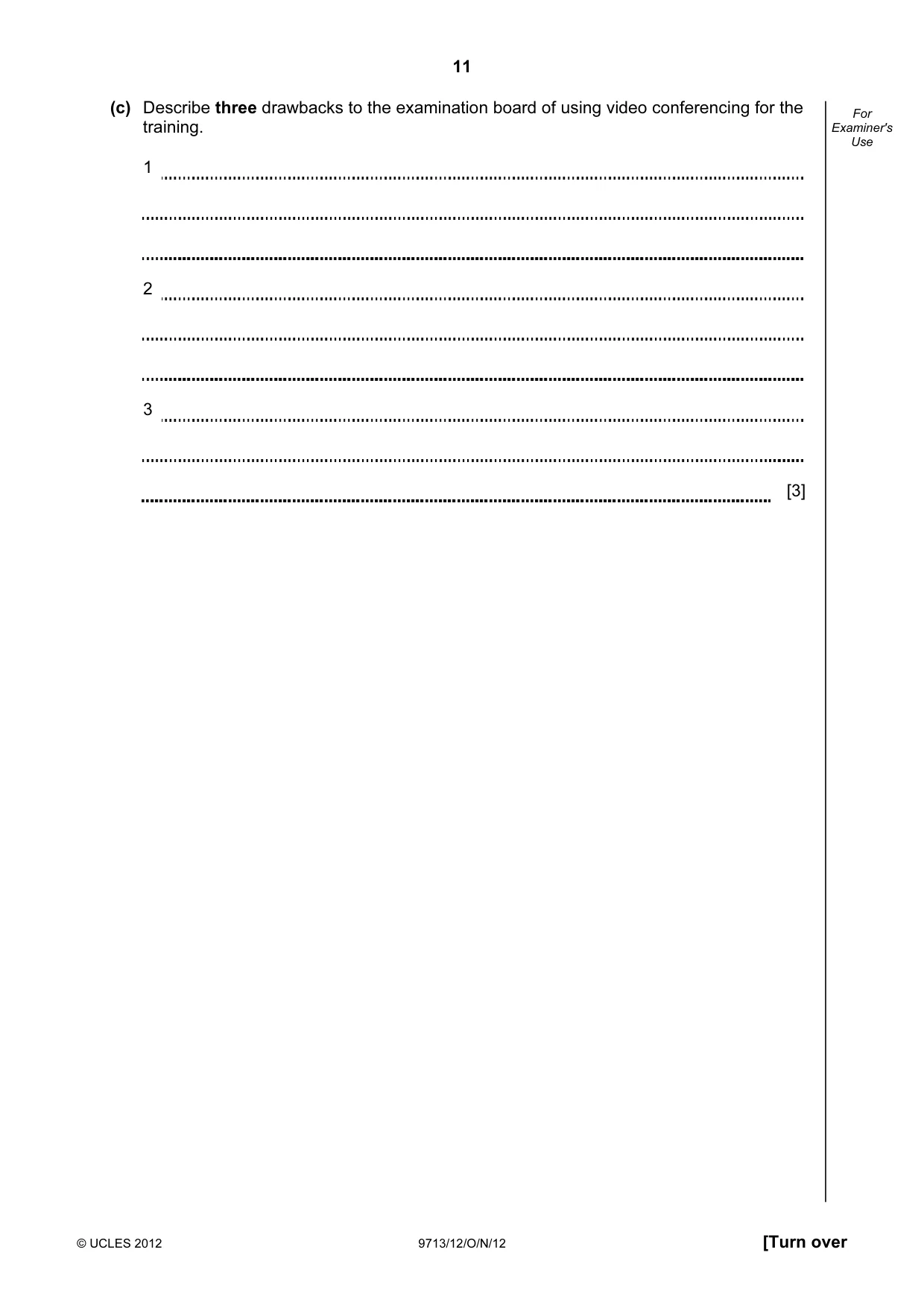 Cambridge A Level Applied Information and Communication Technology 9713 2012 Oct/Nov Paper 1 · Variant 2 question paper, page 11 of 20