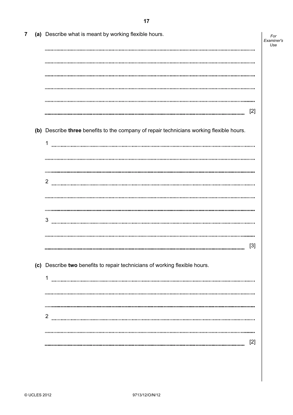 Cambridge A Level Applied Information and Communication Technology 9713 2012 Oct/Nov Paper 1 · Variant 2 question paper, page 17 of 20